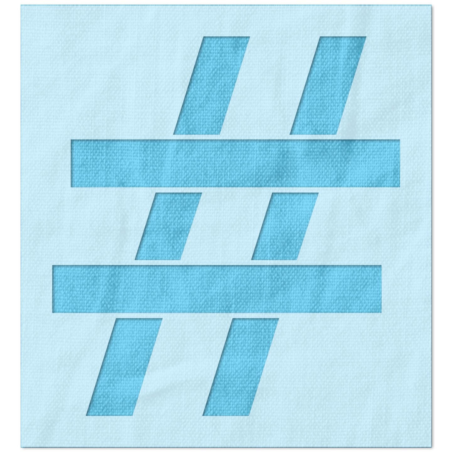 Hashtag Number Symbol Stencil