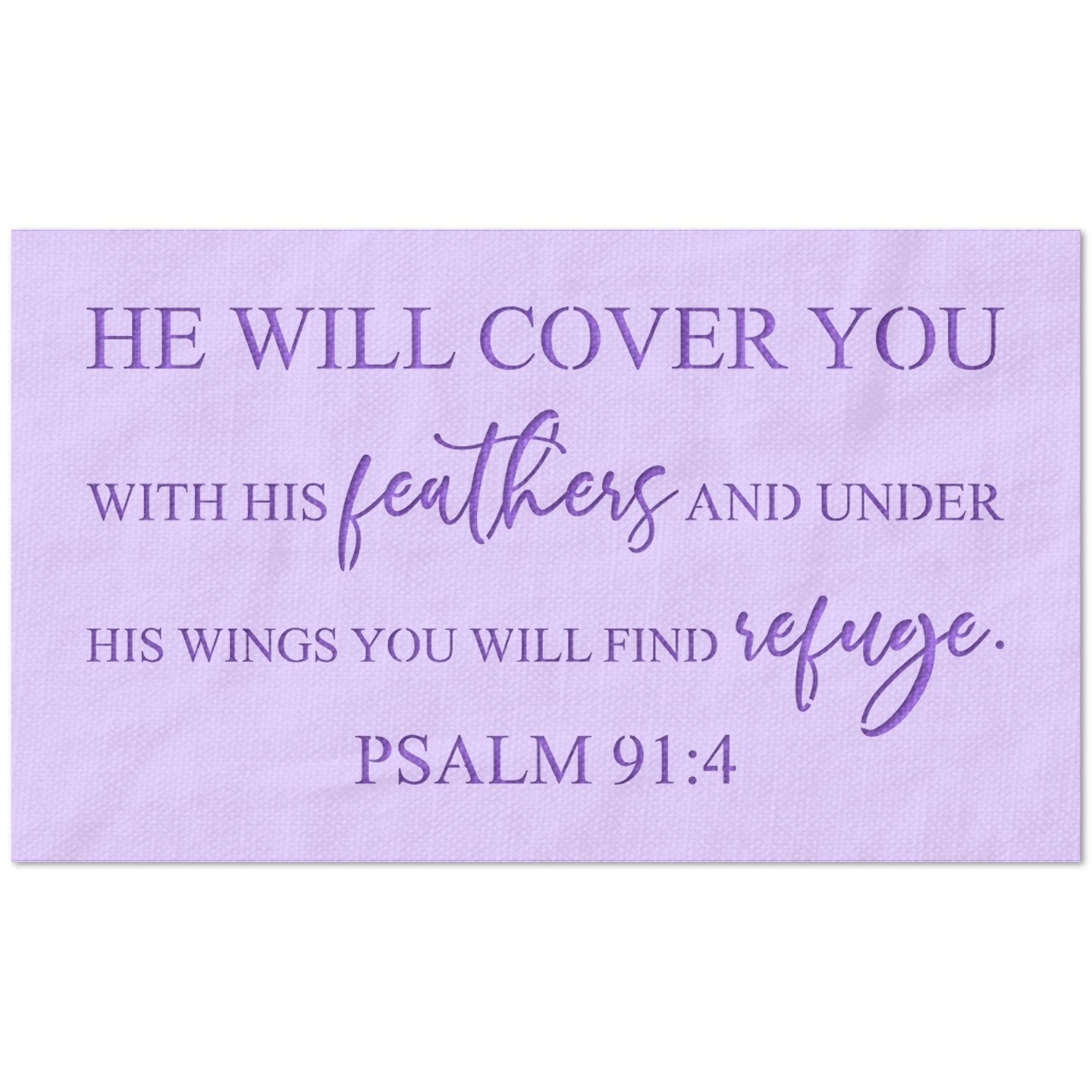 He will Cover You Psalm Stencil