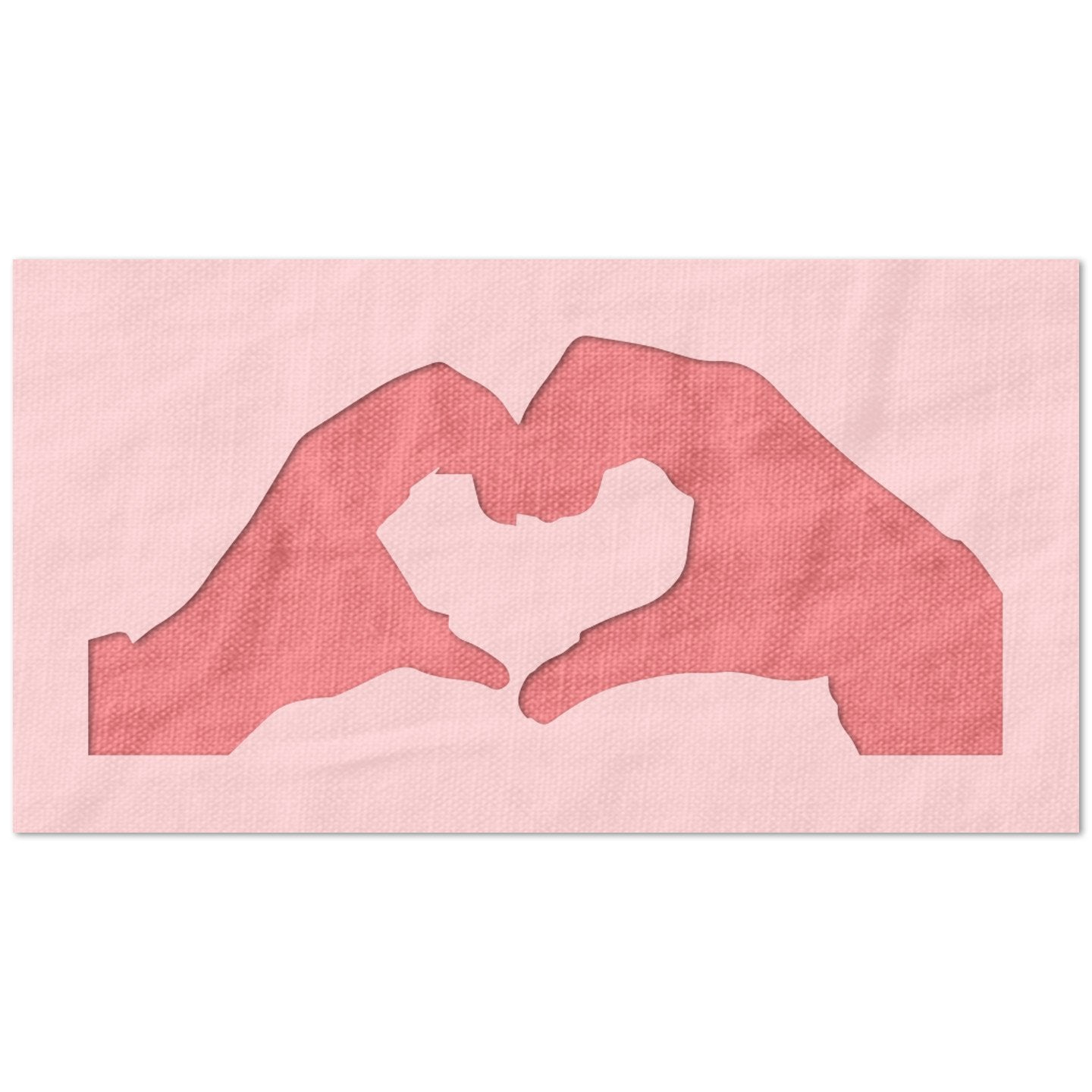 Heart Hands Stencil
