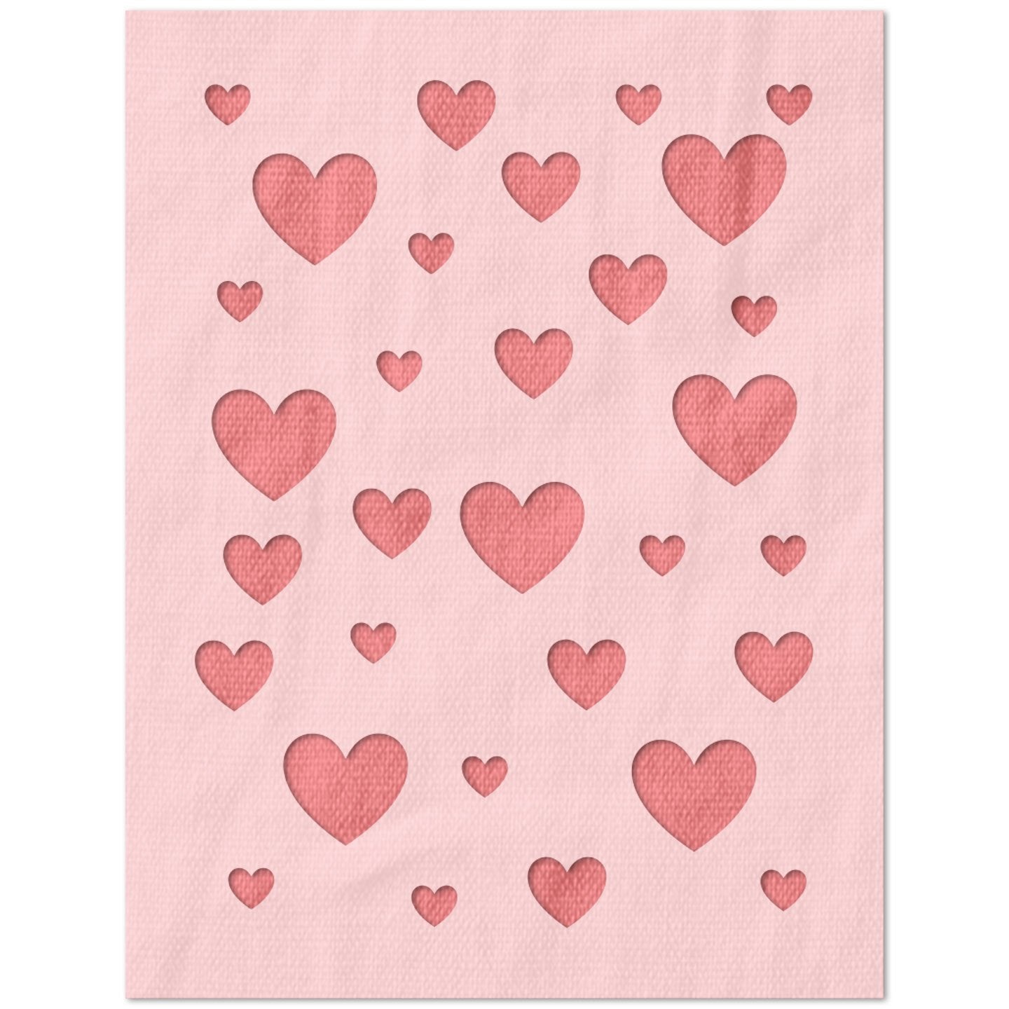 Heart Shower Pattern Stencil