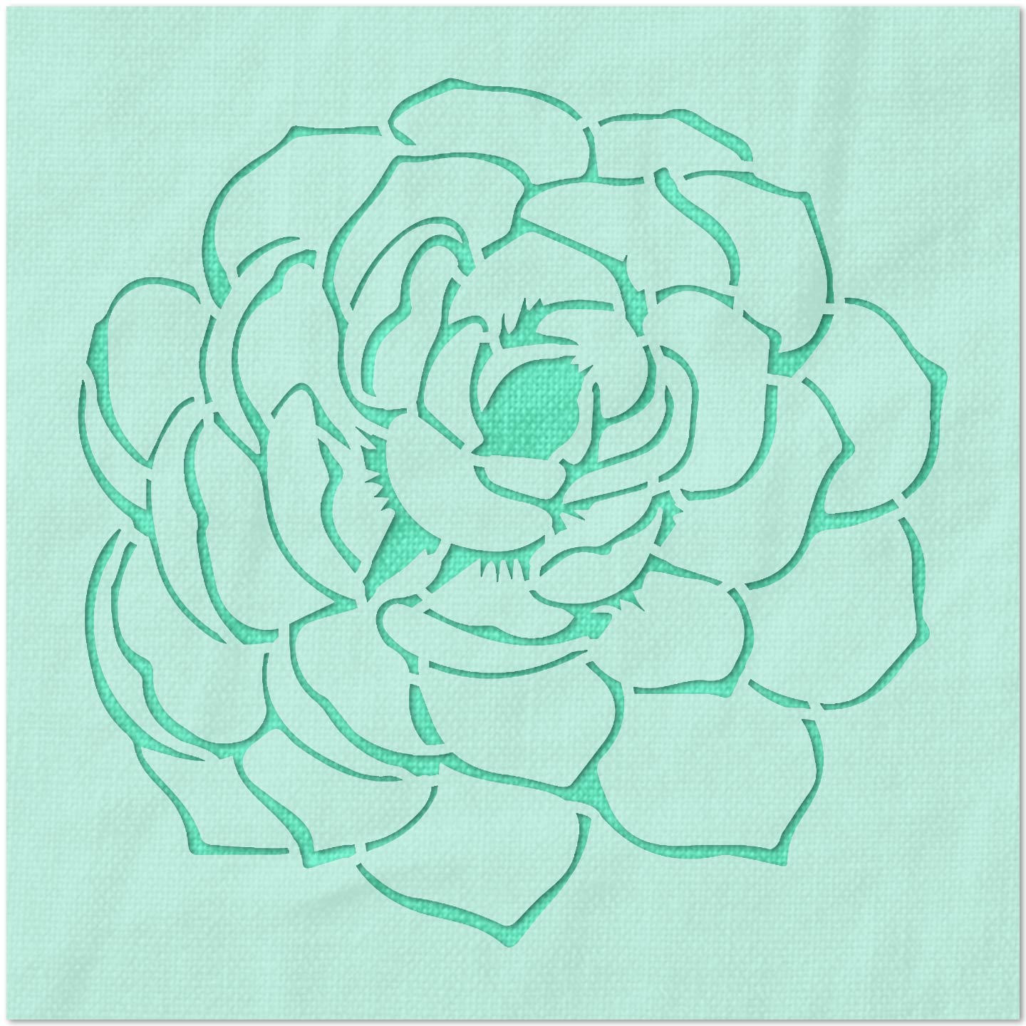 Hens and Chicks Succulent Stencil