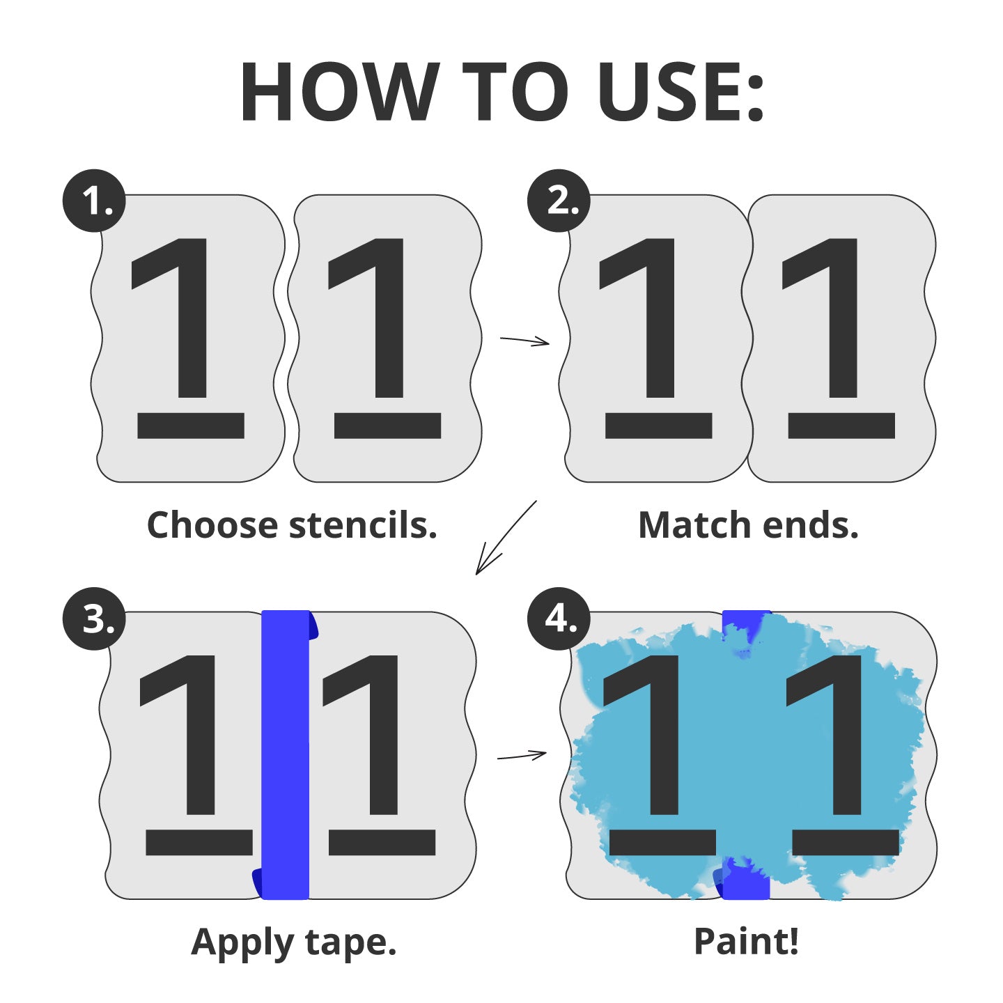 Curb Stencil Kit for Address Painting | Stencil Stop Curb Stencil Kit for Address Painting | Stencil Stop