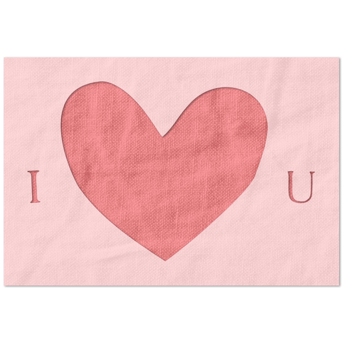 I Love U Heart Stencil