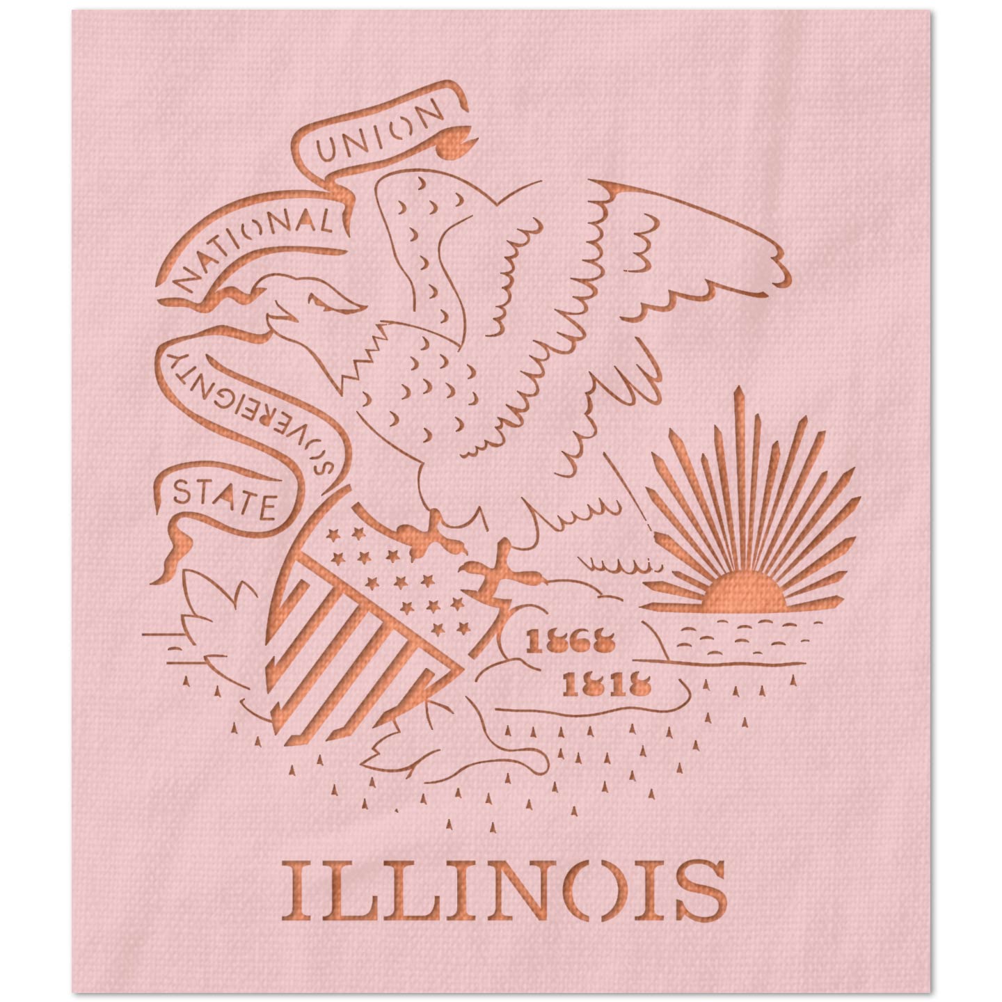 Illinois State Seal Stencil