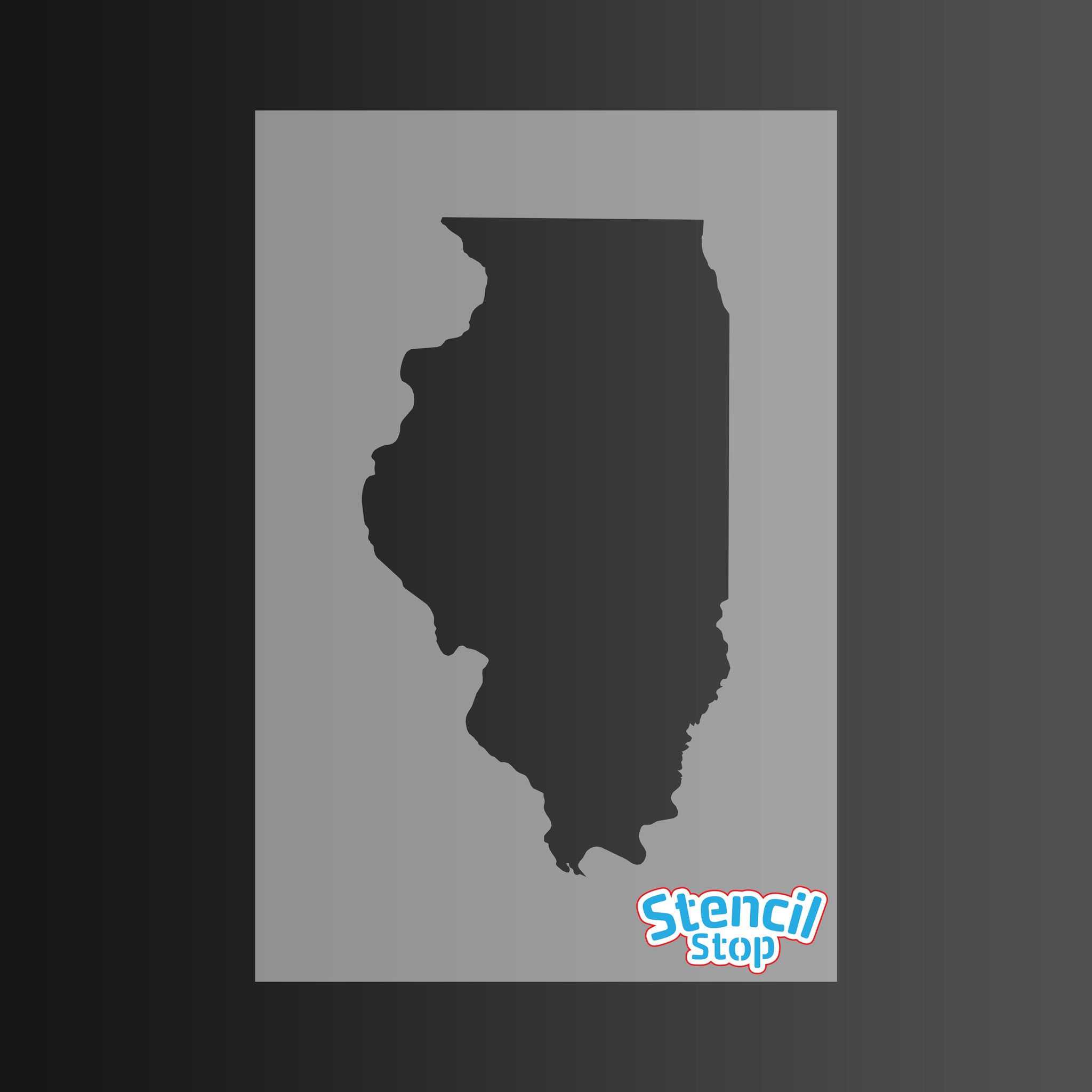 State of Illinois Shape Stencil