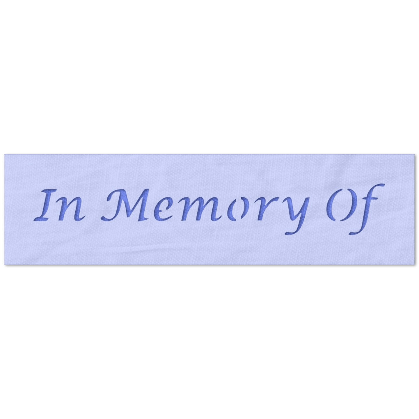 In Memory of Text Stencil