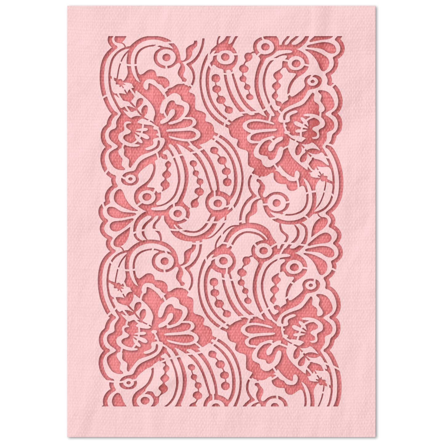 Intricate Lace Design Stencil