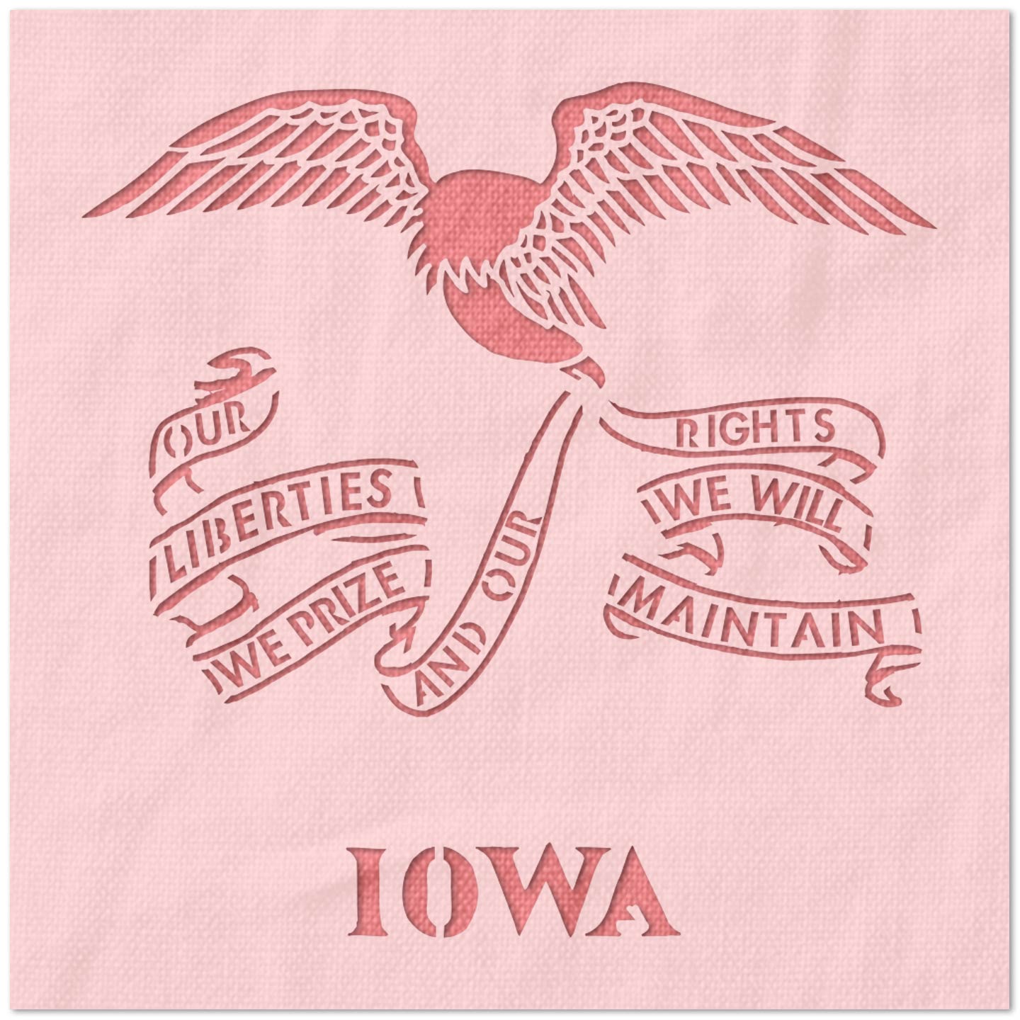 Iowa State Flag Stencil