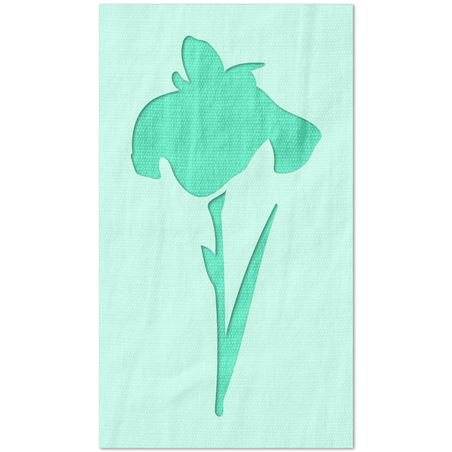 Iris Flower Stencil