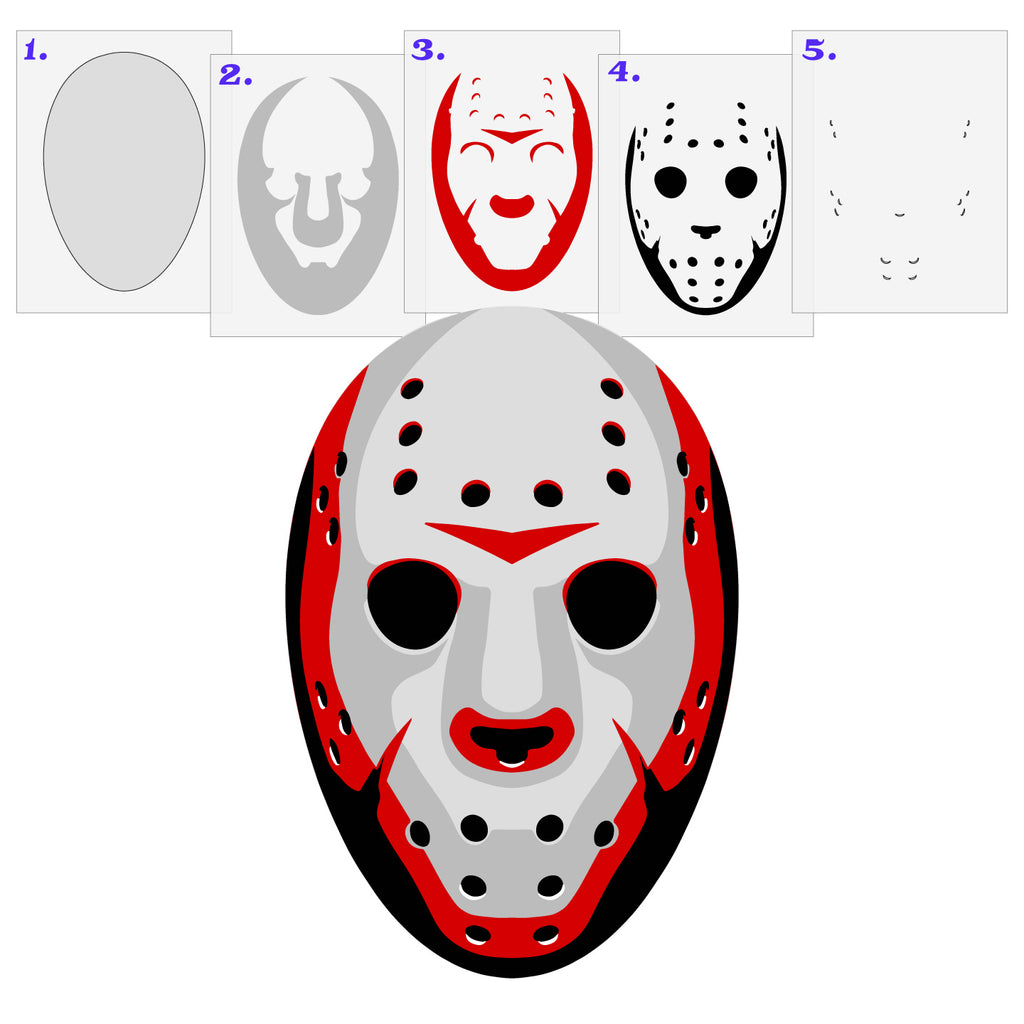 Jason Friday the 13th 5 Layer Stencil Set