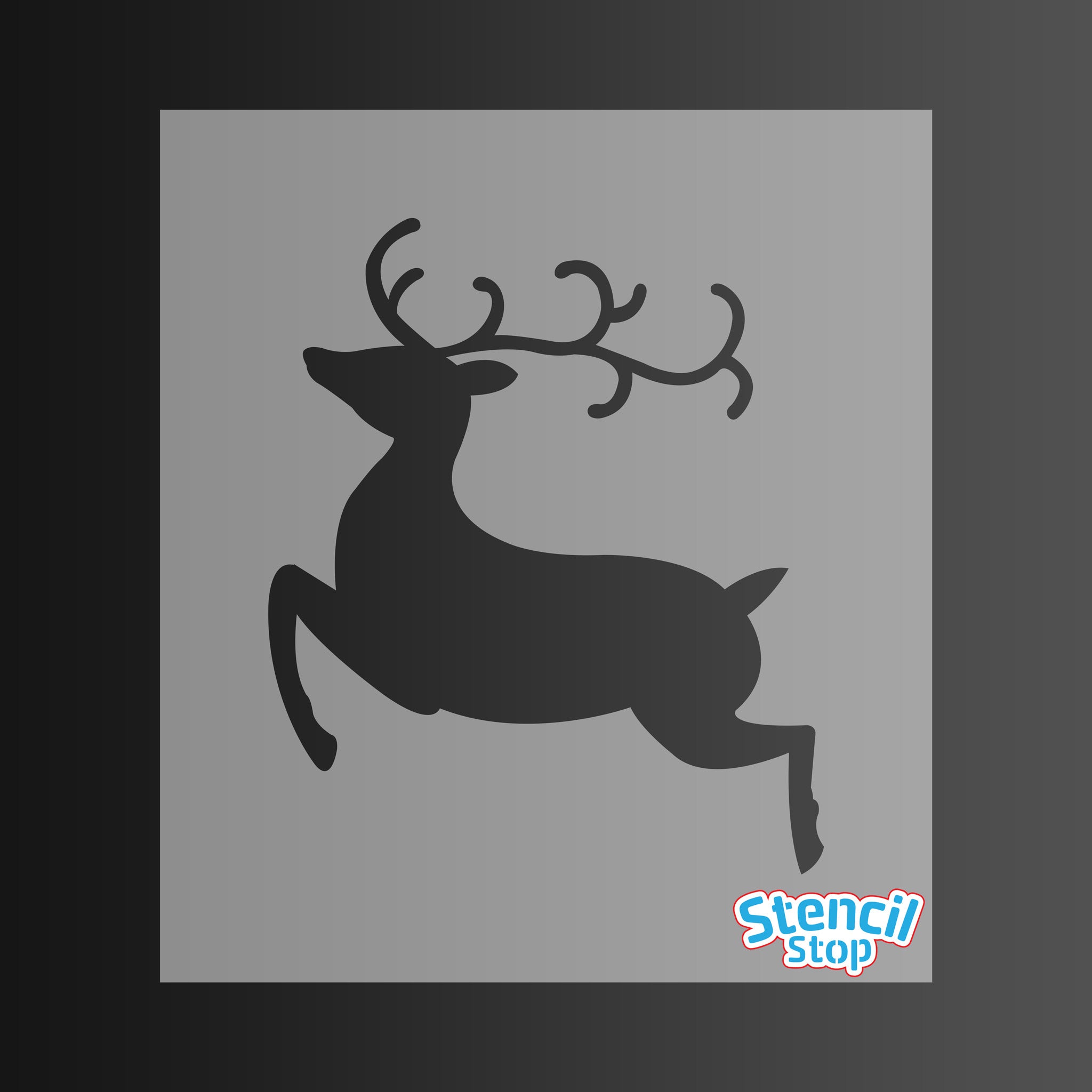 Jumping Reindeer Stencil