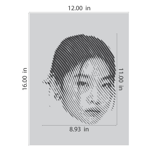 Jung Ho-Yeon halftone face stencil measurements