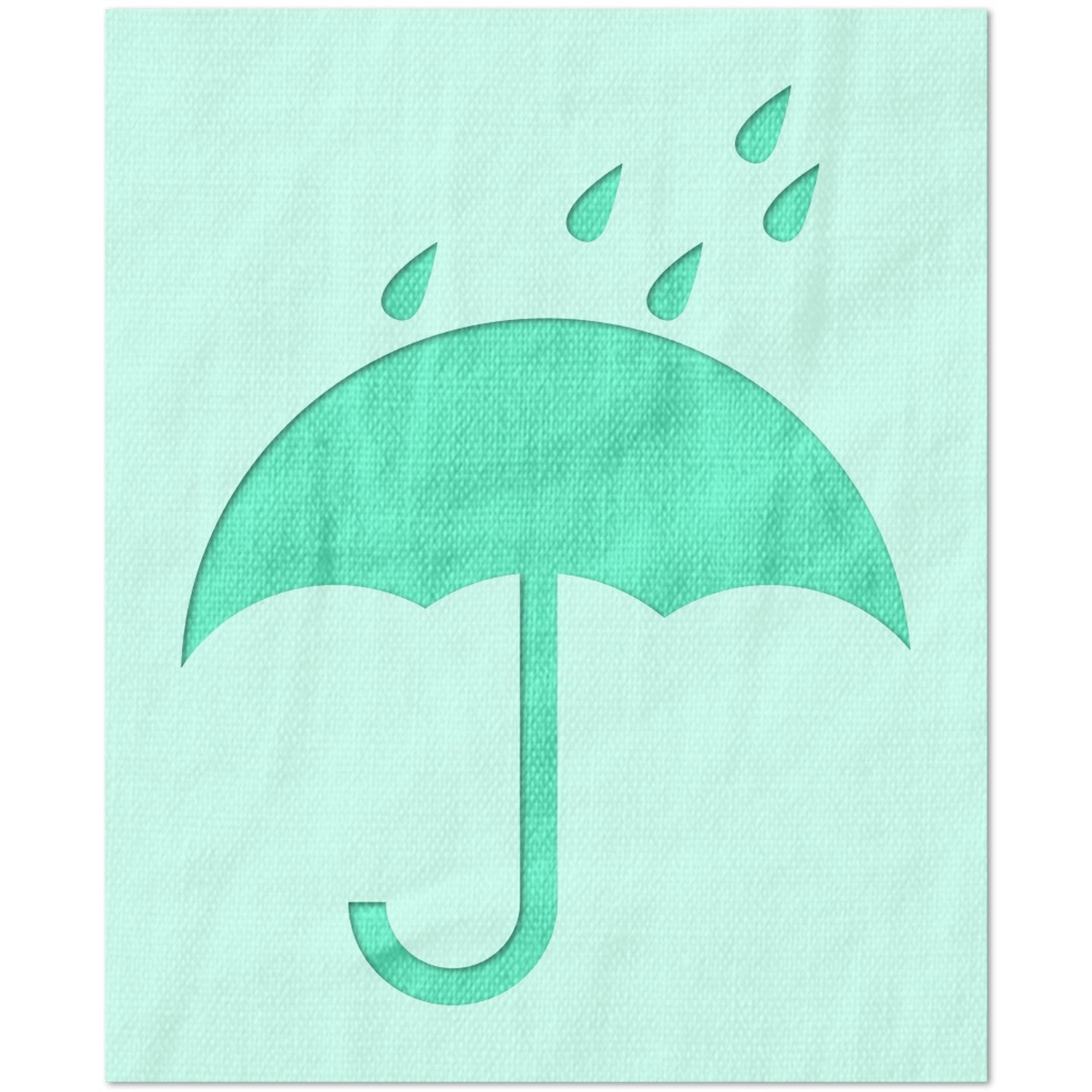 Keep Dry Icon Stencil