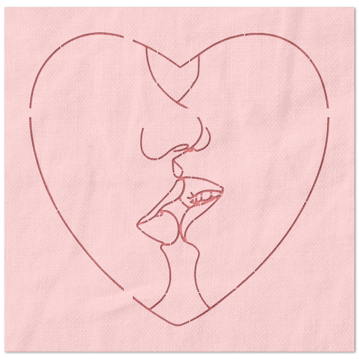 Kissing Heart Stencil
