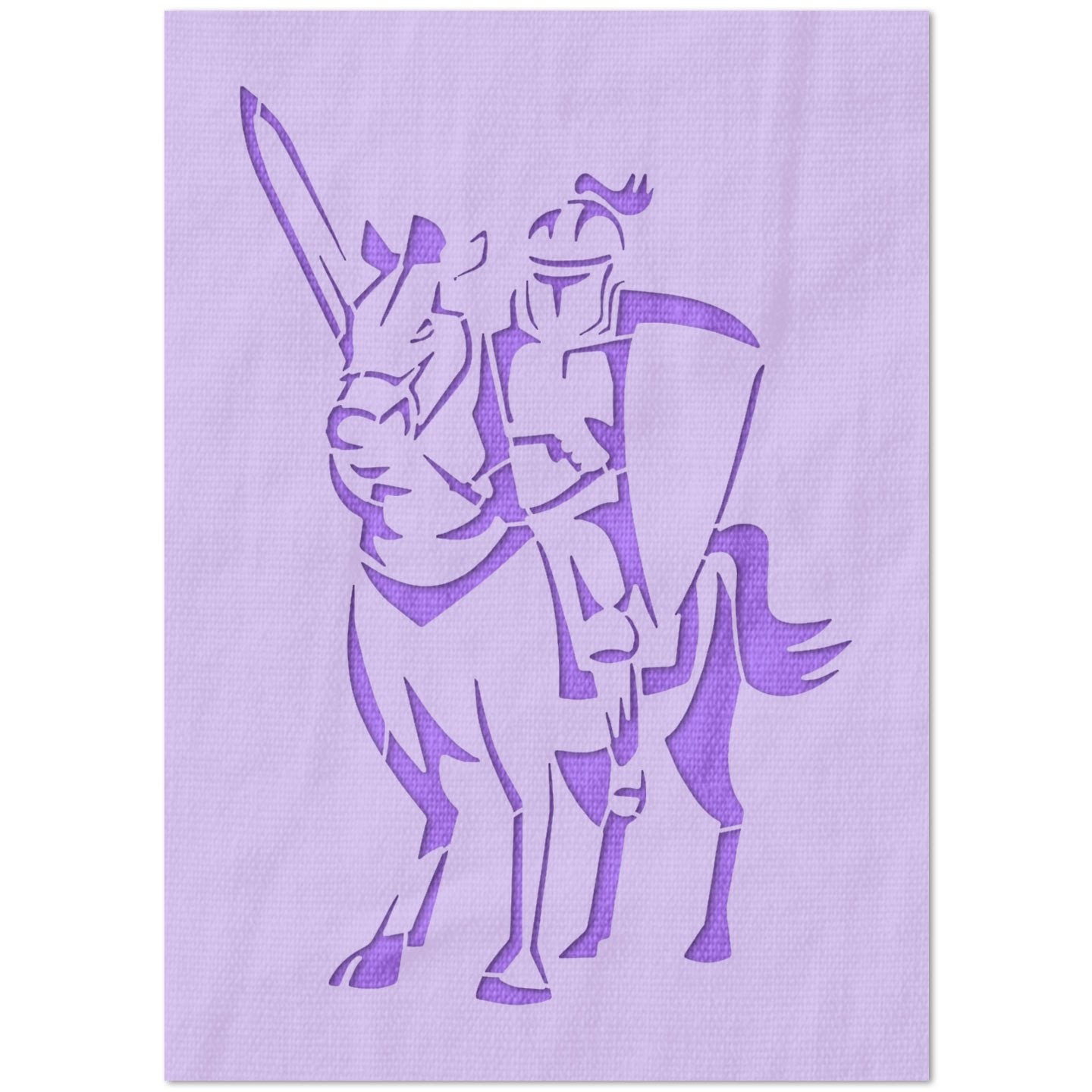 Knight and Horse Stencil