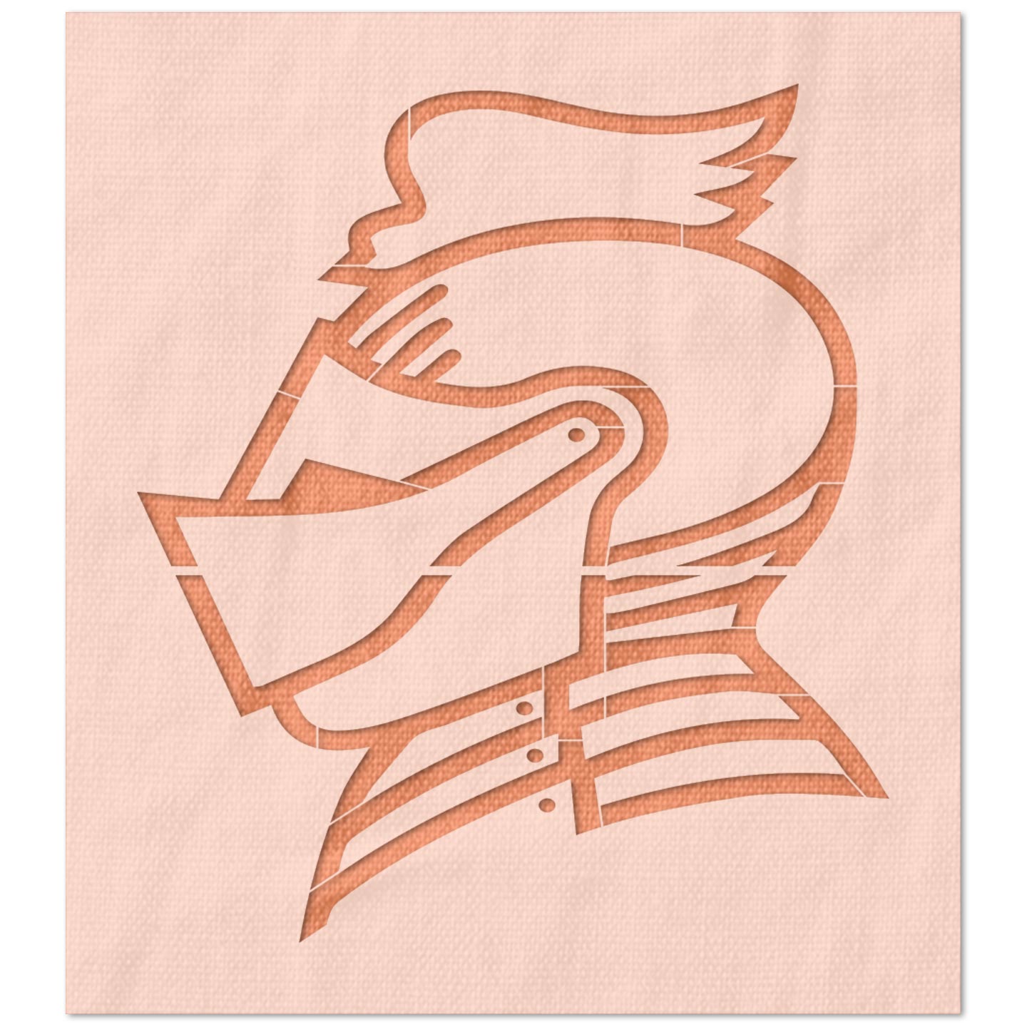 Knight Helmet Stencil