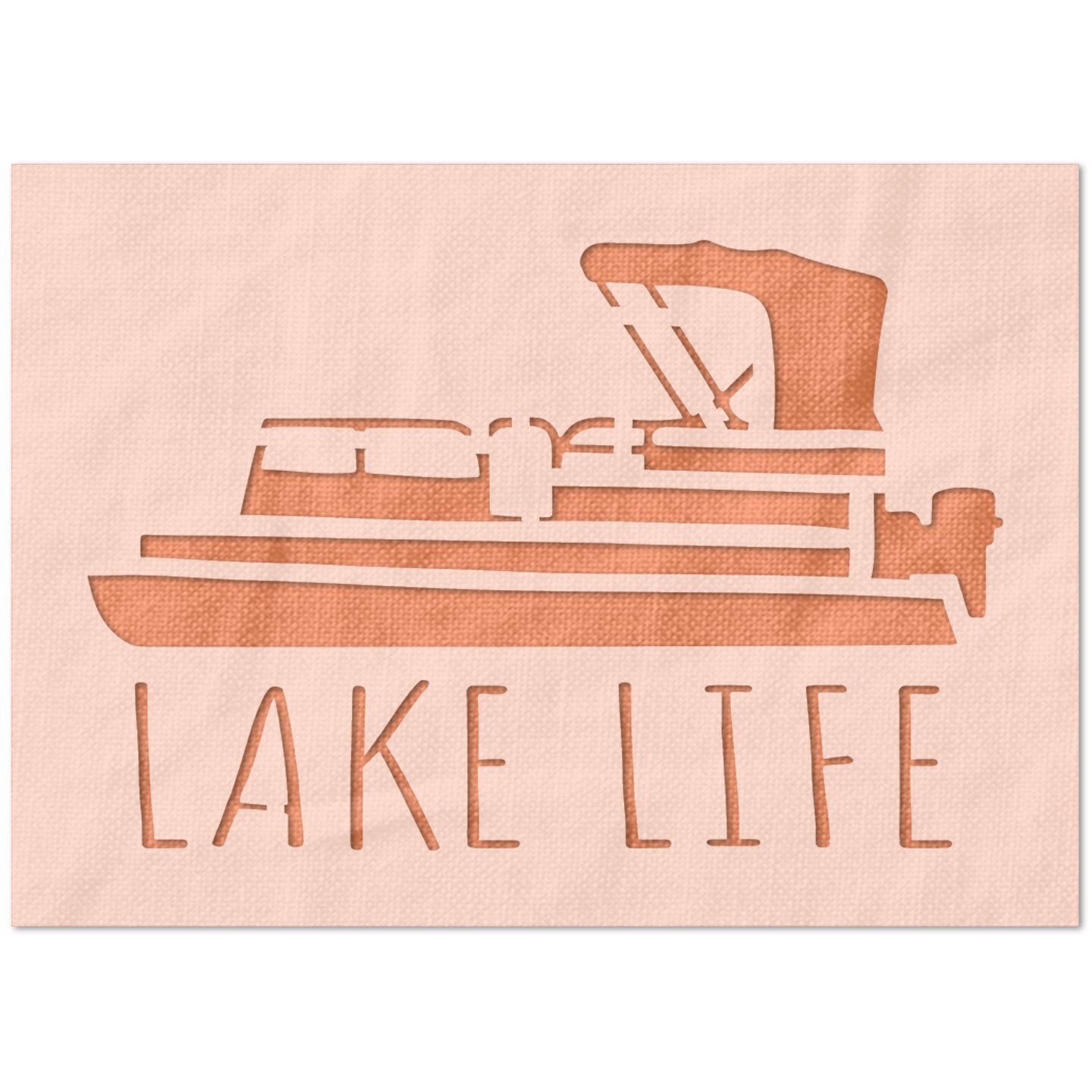 Lake life Boat Stencil