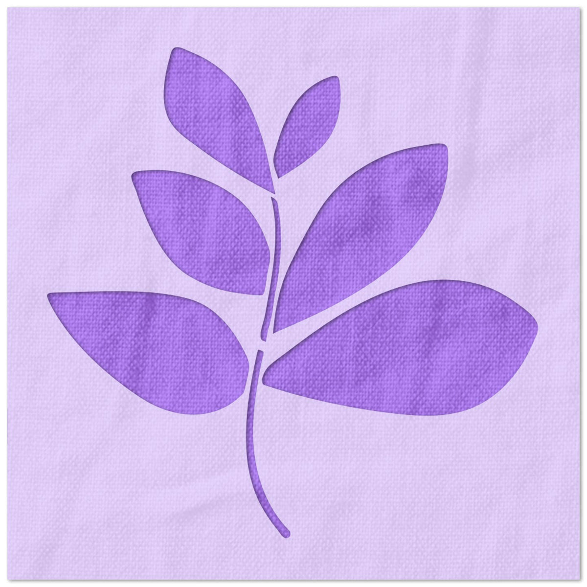 Large Compound Leaf on Branch Stencil