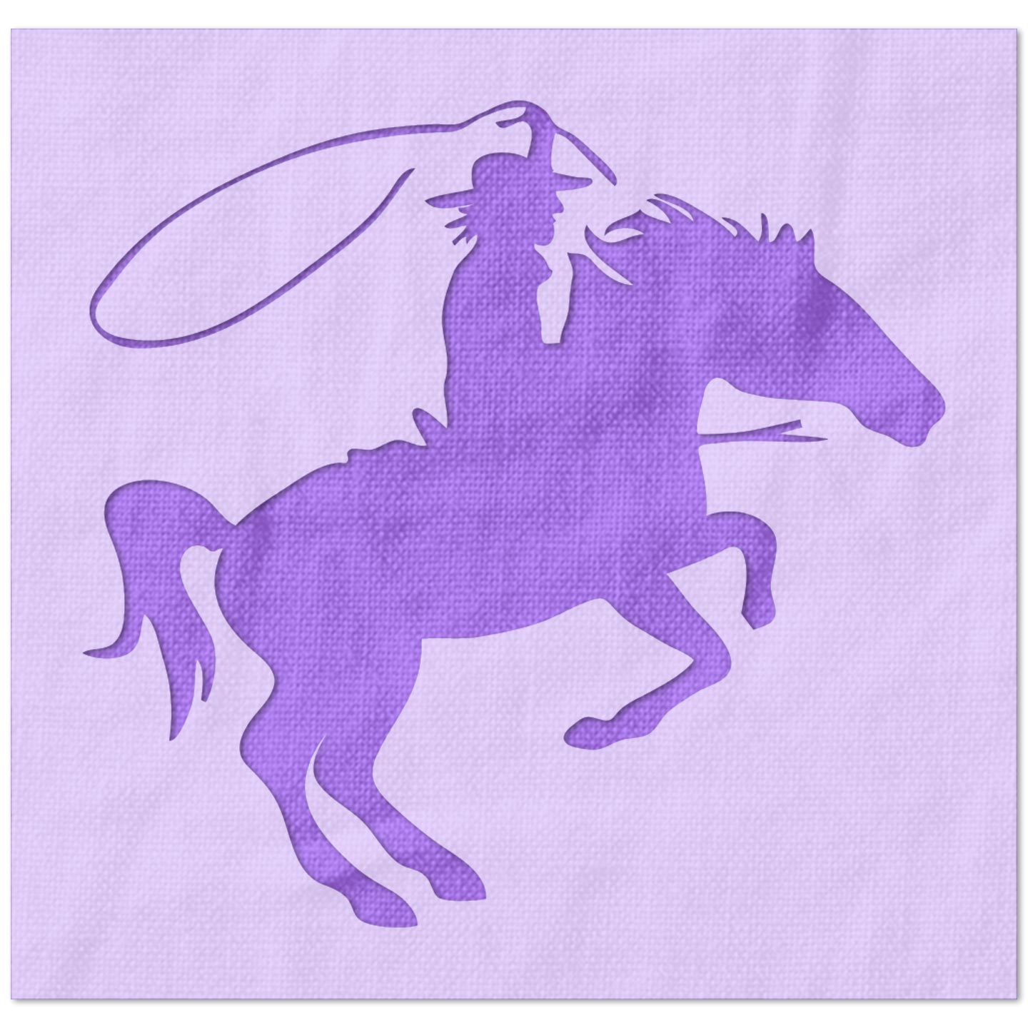 Lassoing Cowboy Stencil