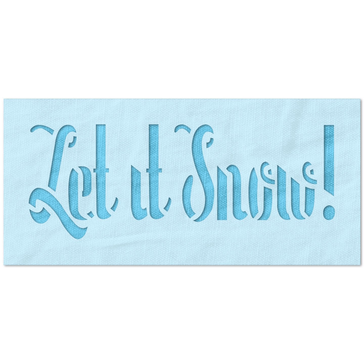 Let It Snow Text Stencil