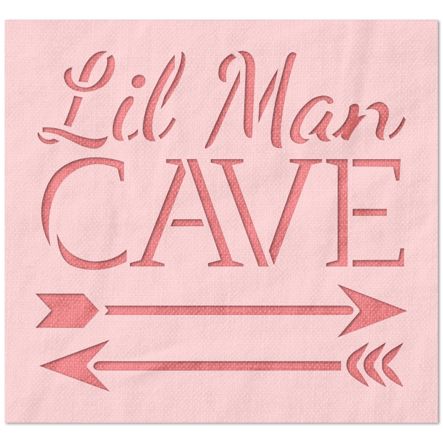 Lil Man Cave Sign Stencil