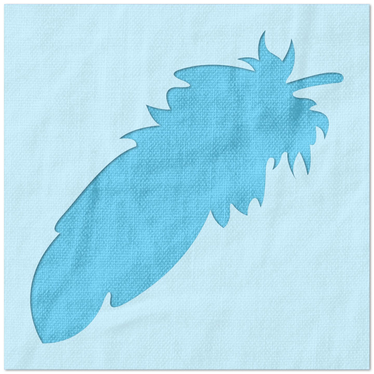 Long Feather Stencil