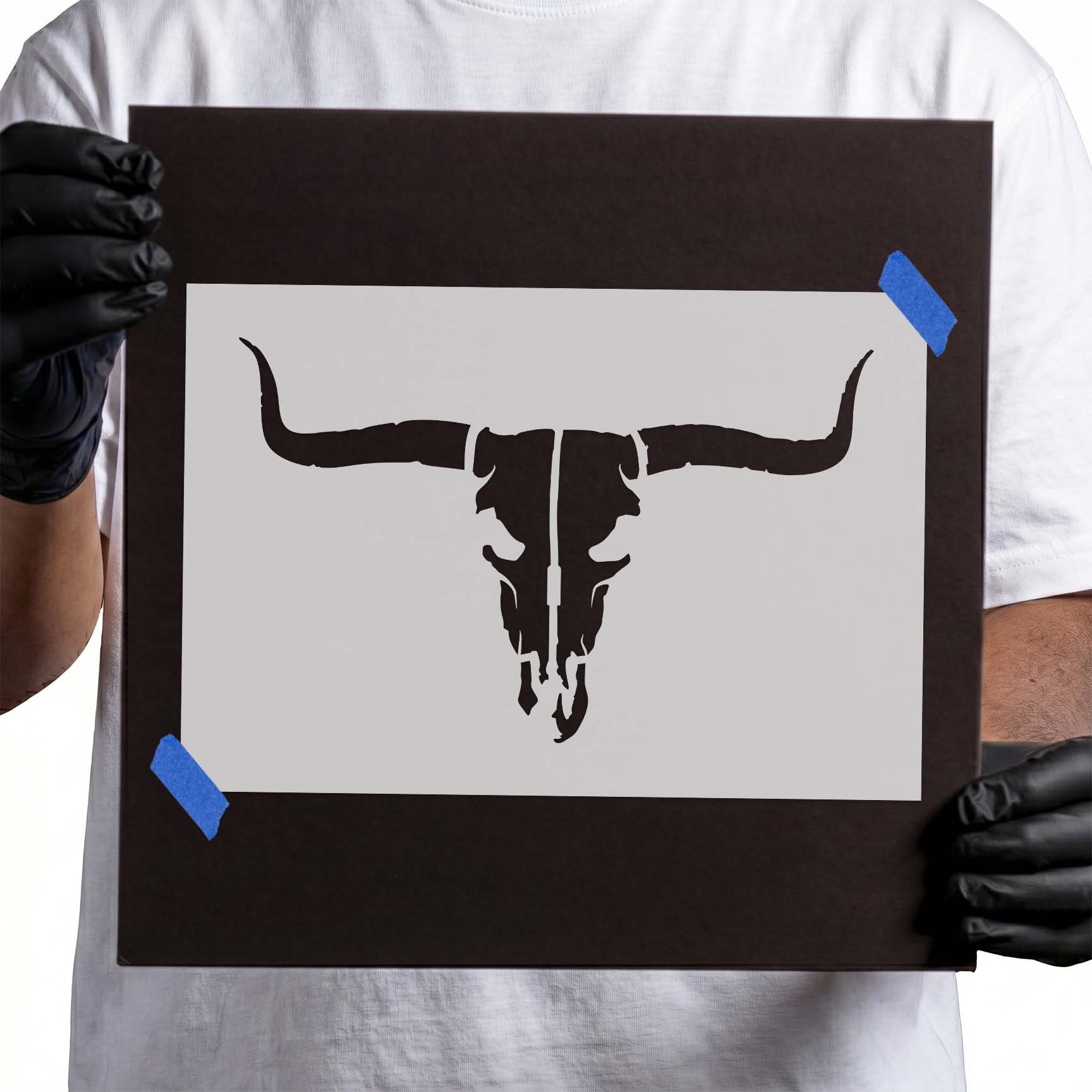 Longhorn Skull Stencil