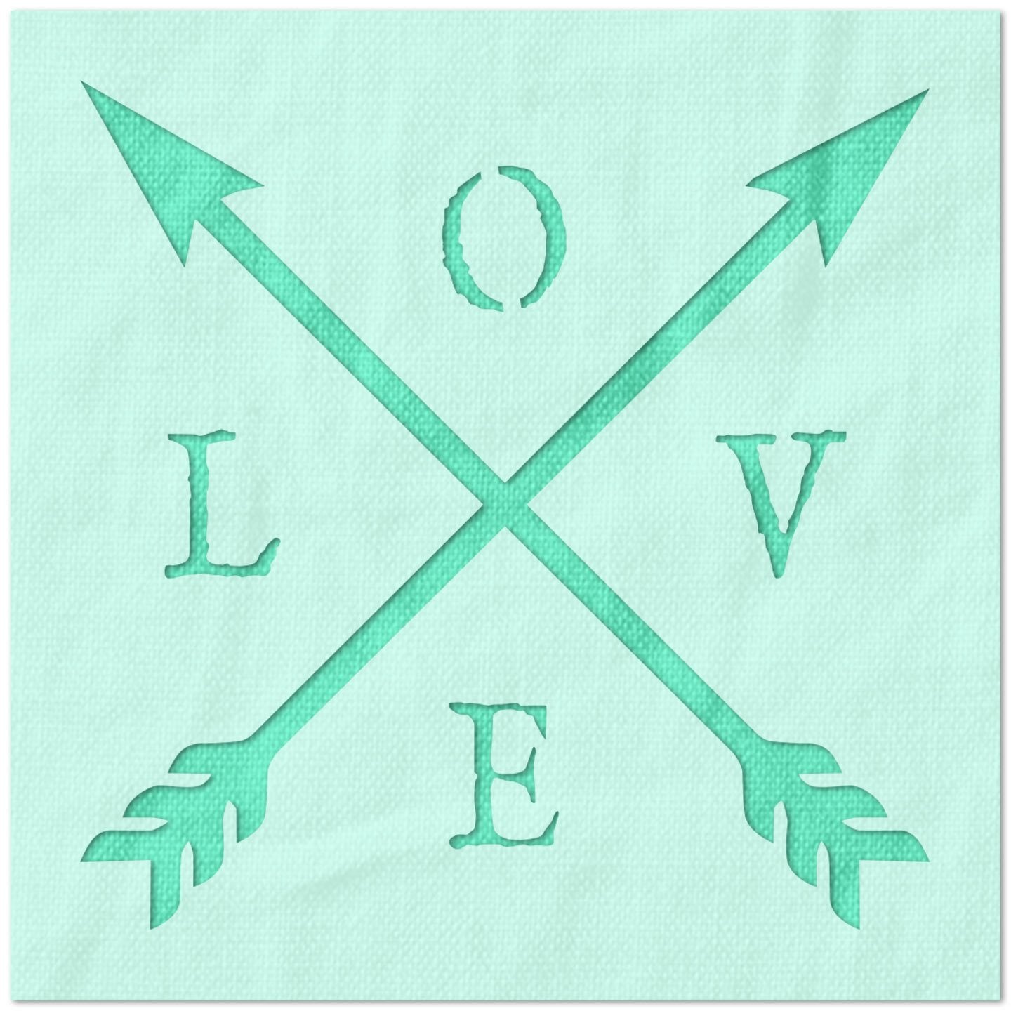 Love Crossed Arrows Stencil