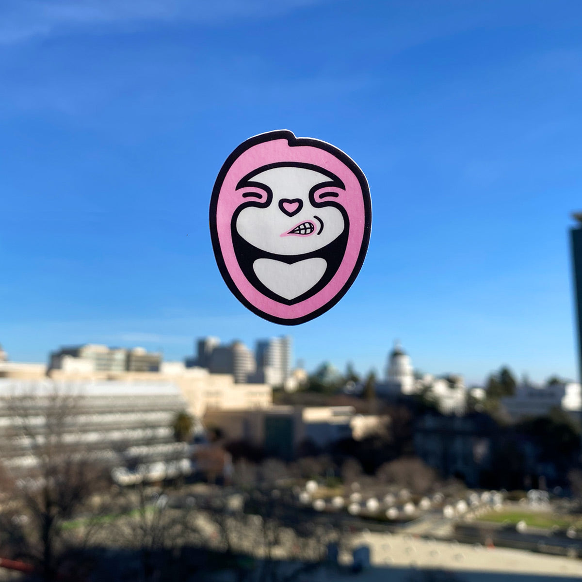 The Love Sloth Logo Sticker