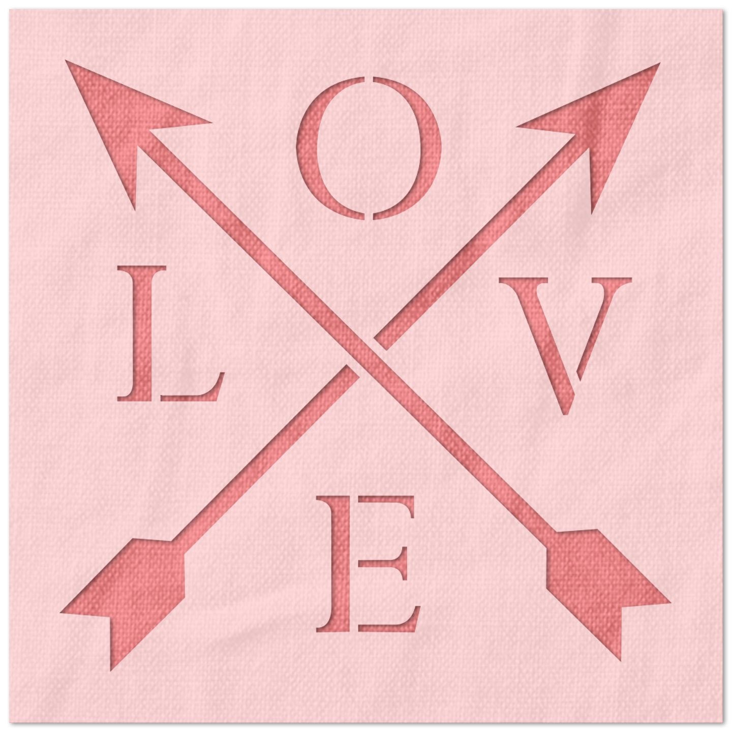 Love with Arrows Stencil