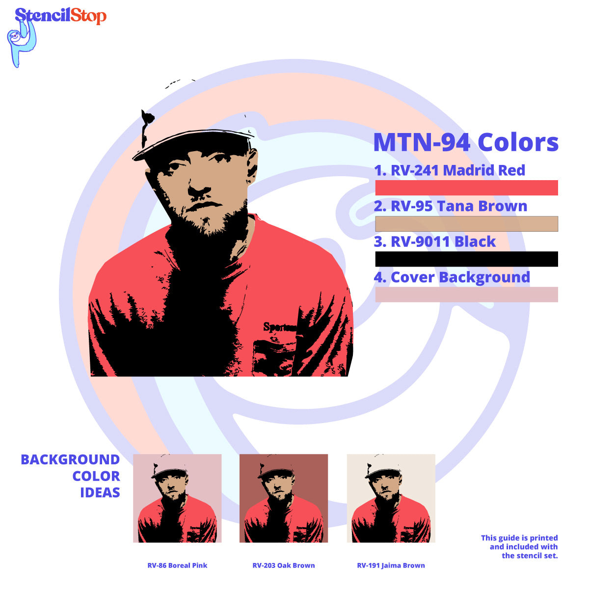 Mac Miller Layered Stencil Set Color Guide