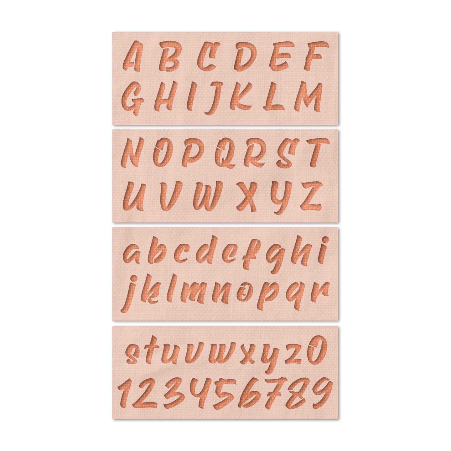 Marker font alphabet stencil kit