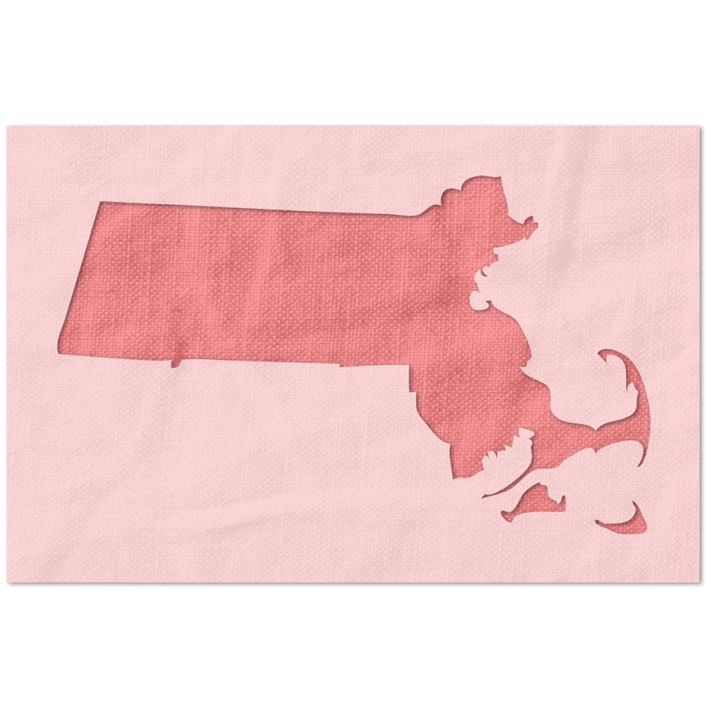 Massachusetts State Outline Stencil