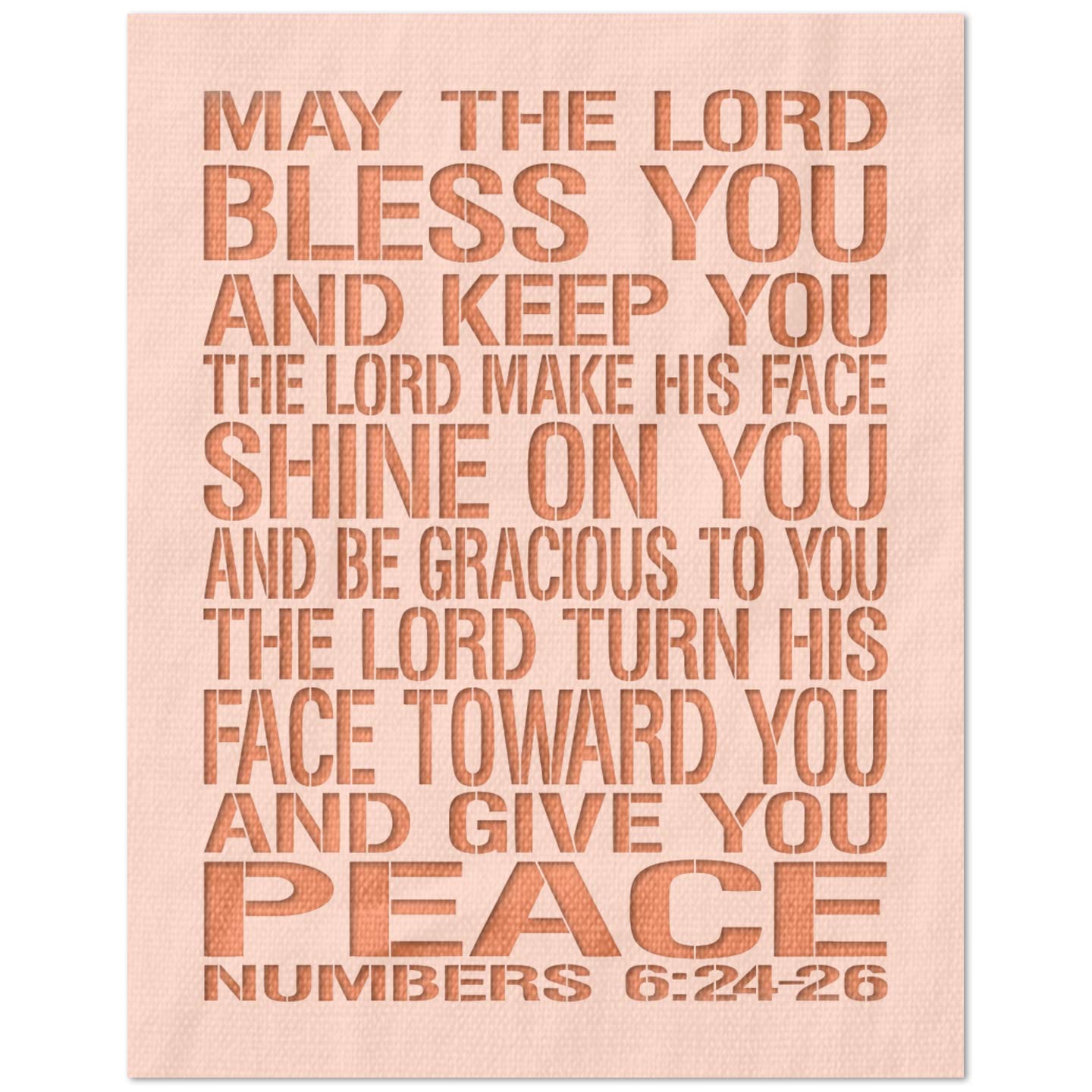 May the Lord Bless You Stencil