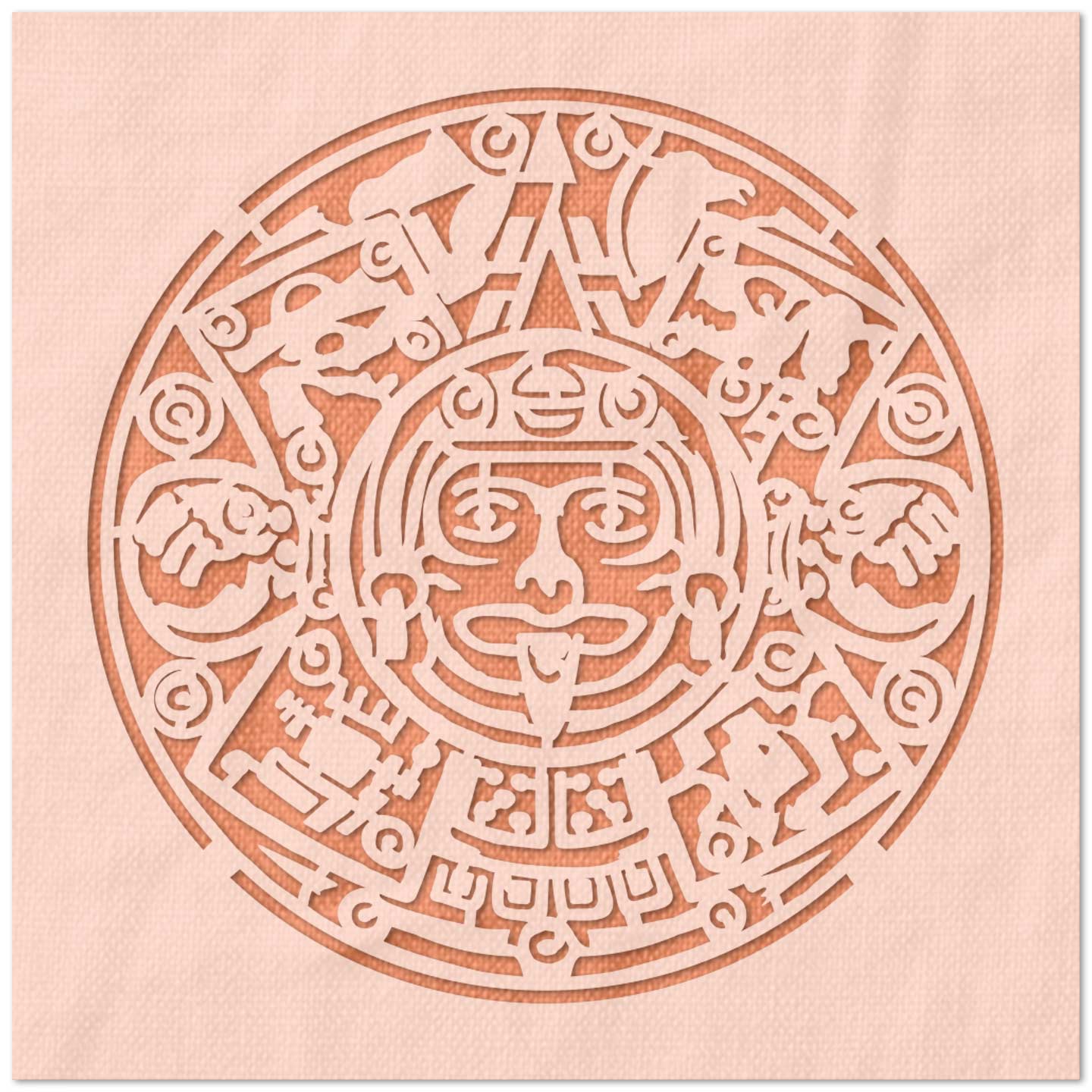 Mayan Emblem Stencil