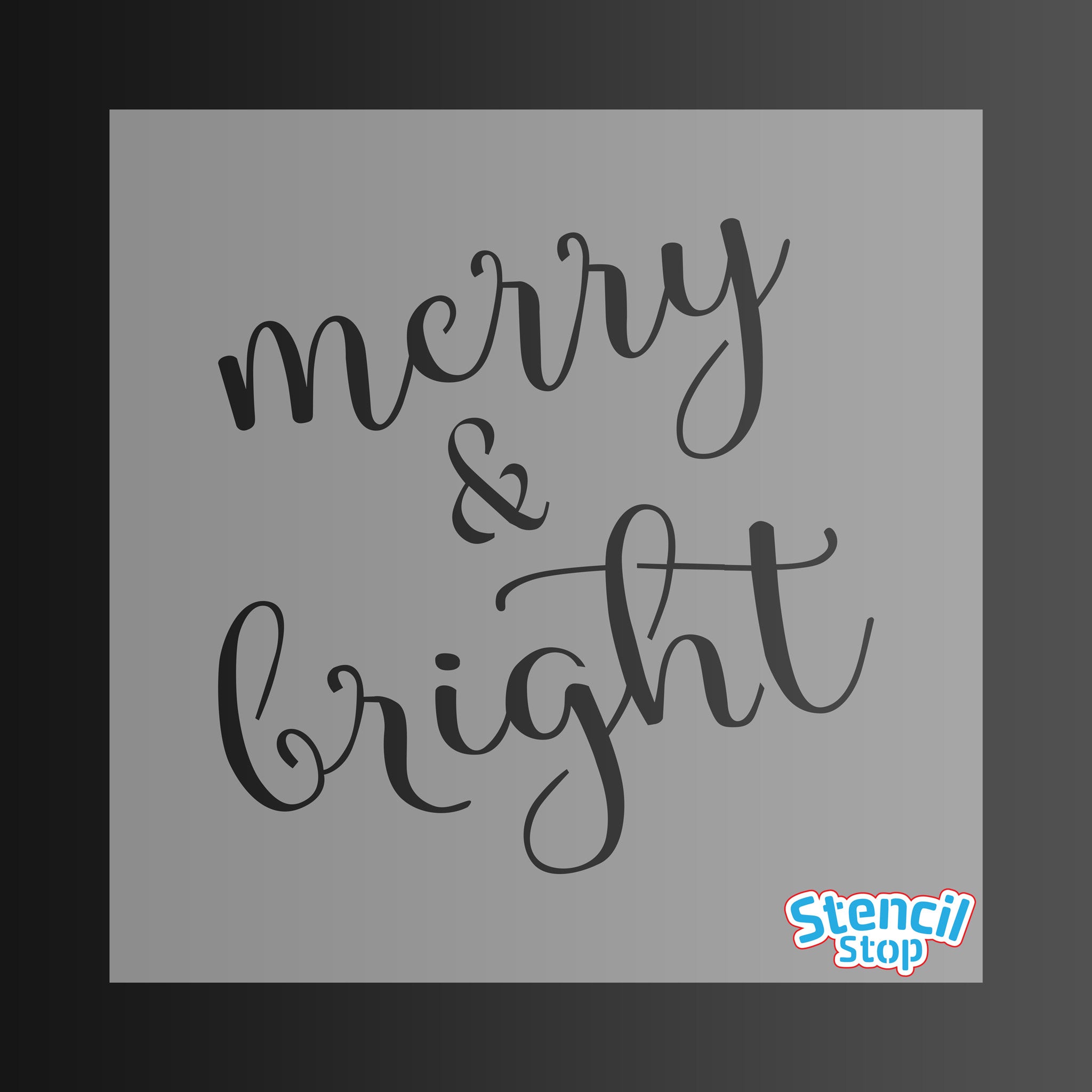 Merry and Bright Stencil