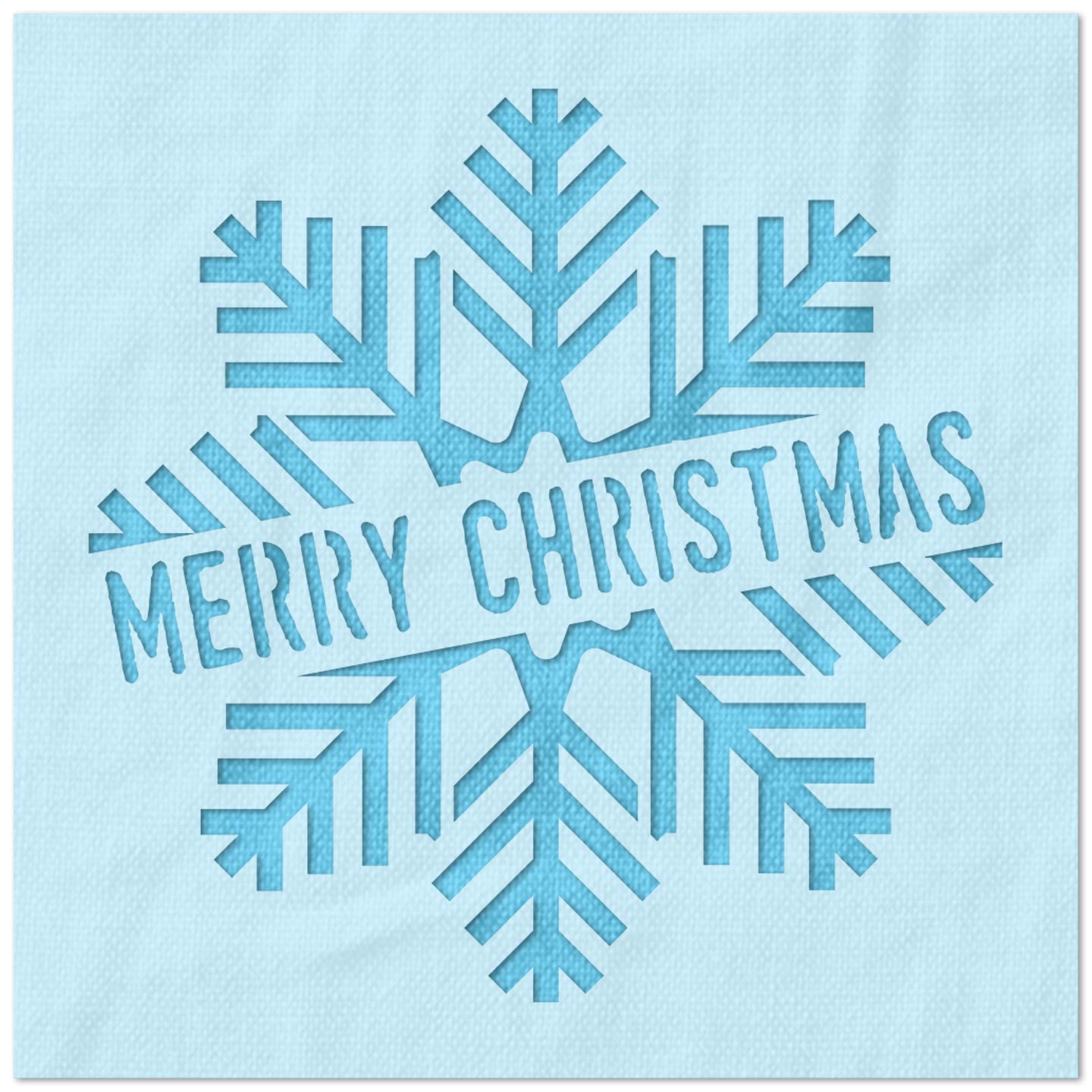 Merry Christmas Snowflake Stencil