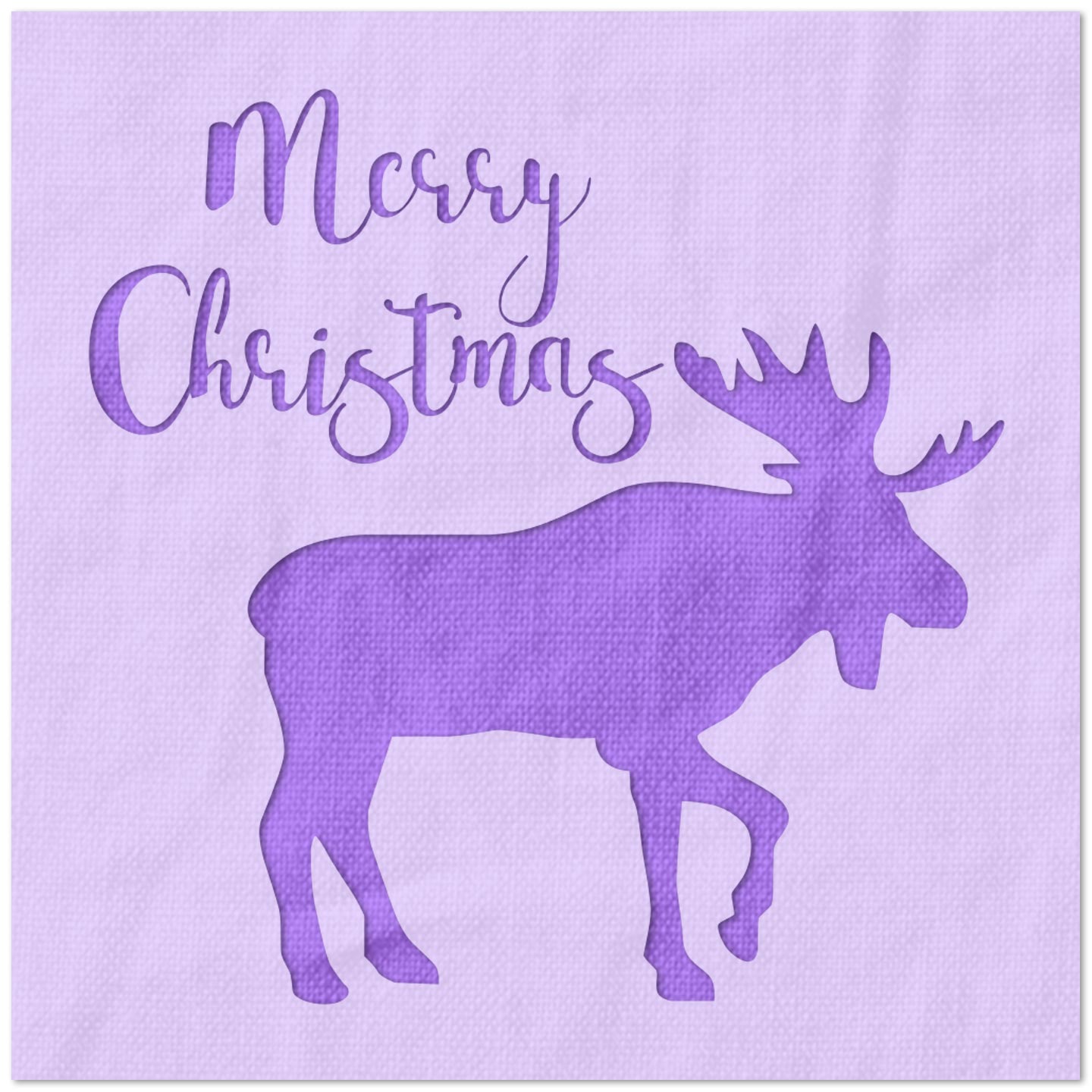 Merry Christmas with Elk Stencil
