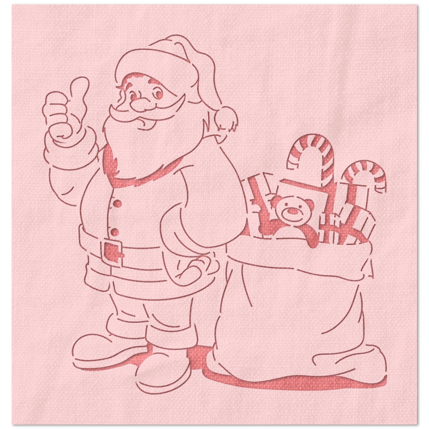 Merry Santa Claus Stencil