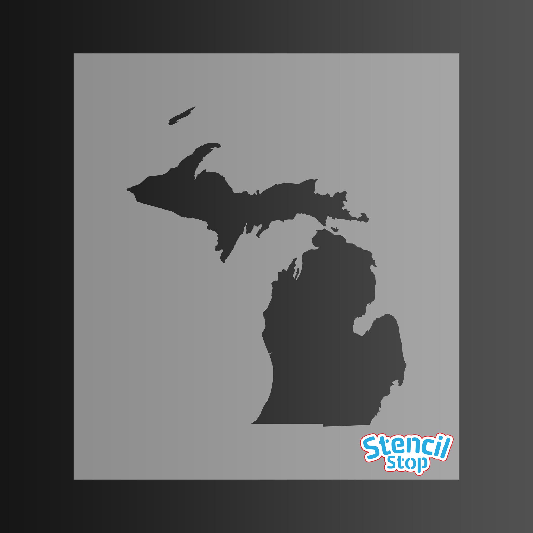 State of Michigan Shape Stencil