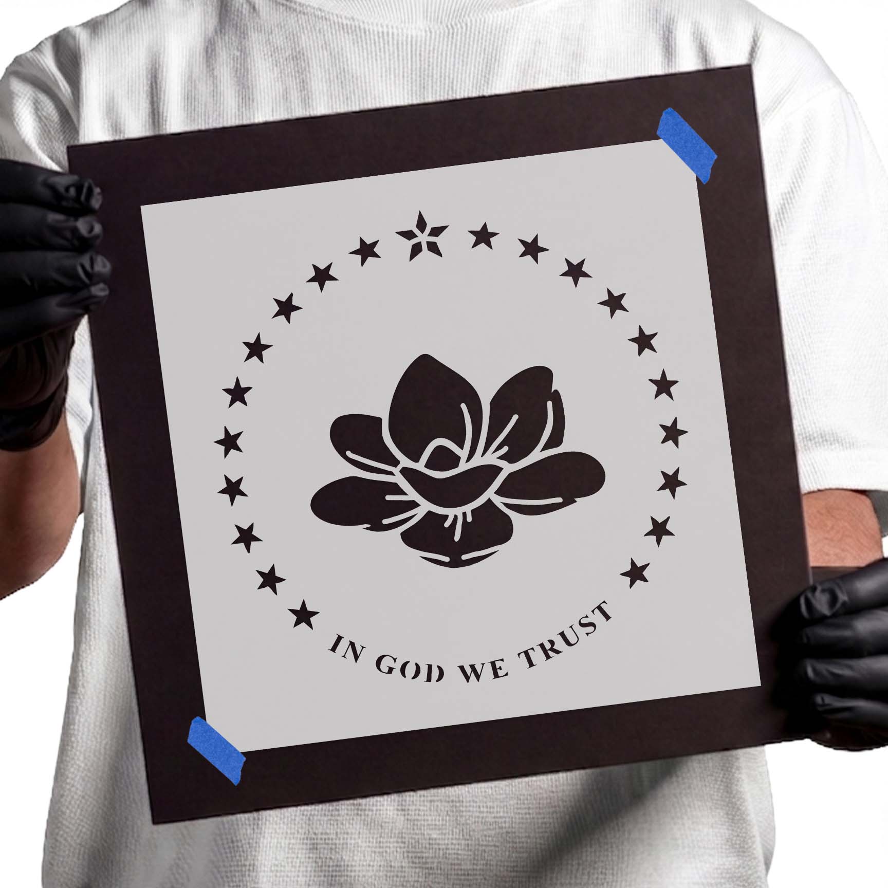 Mississippi State Flag Stencil