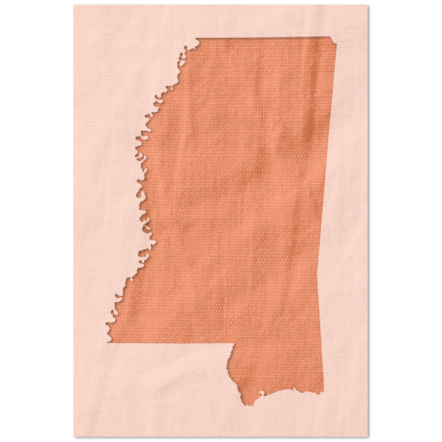 Mississippi State Outline Stencil