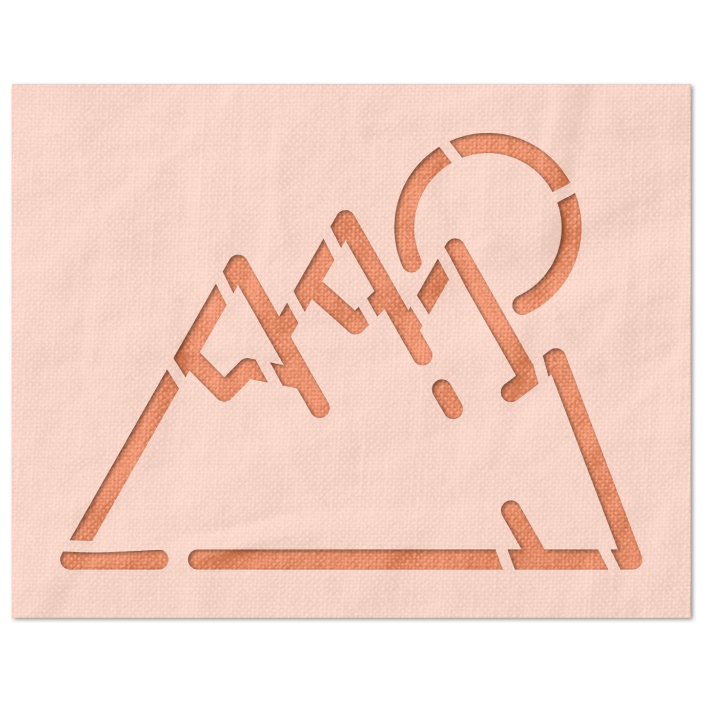 Mountain with Sun Stencil