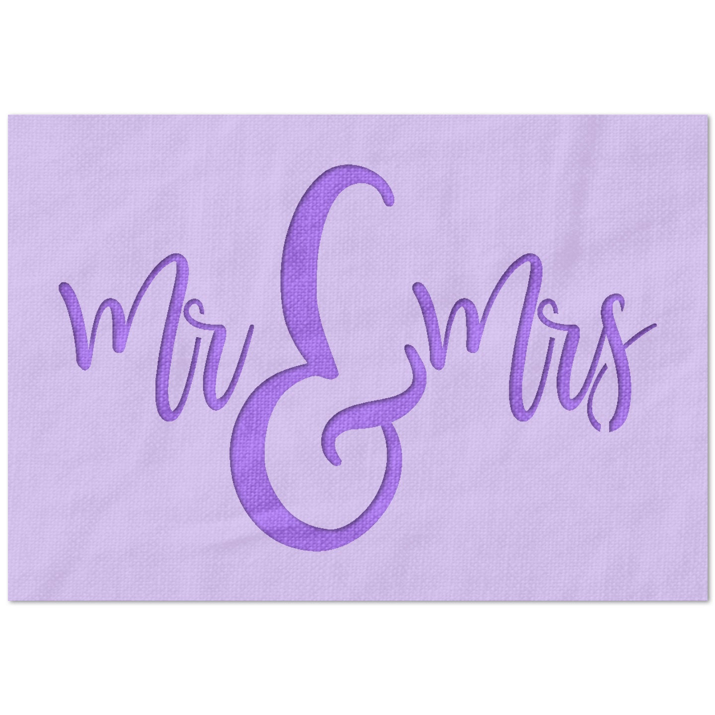 Mr. and Mrs. Script Stencil