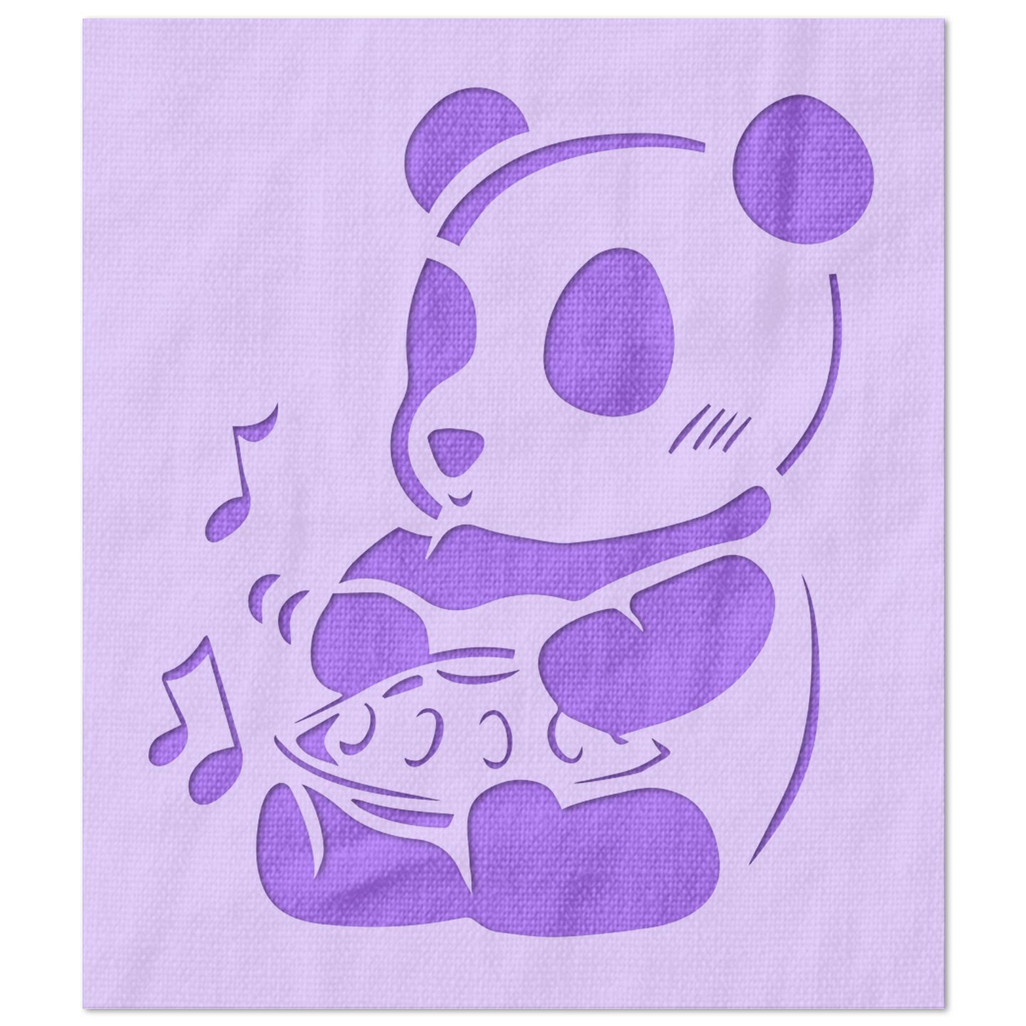 Music Panda Stencil