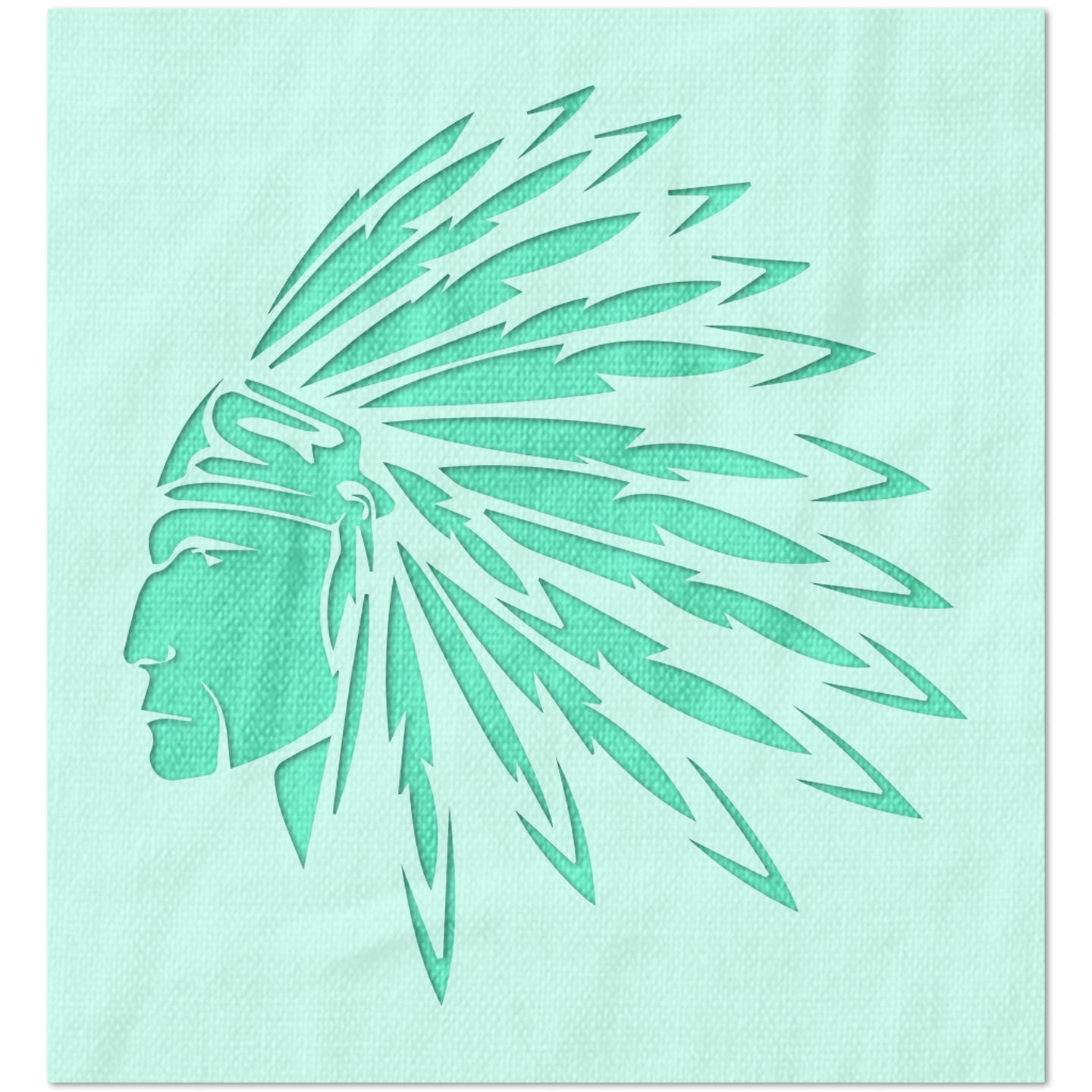 Native American Headdress Stencil