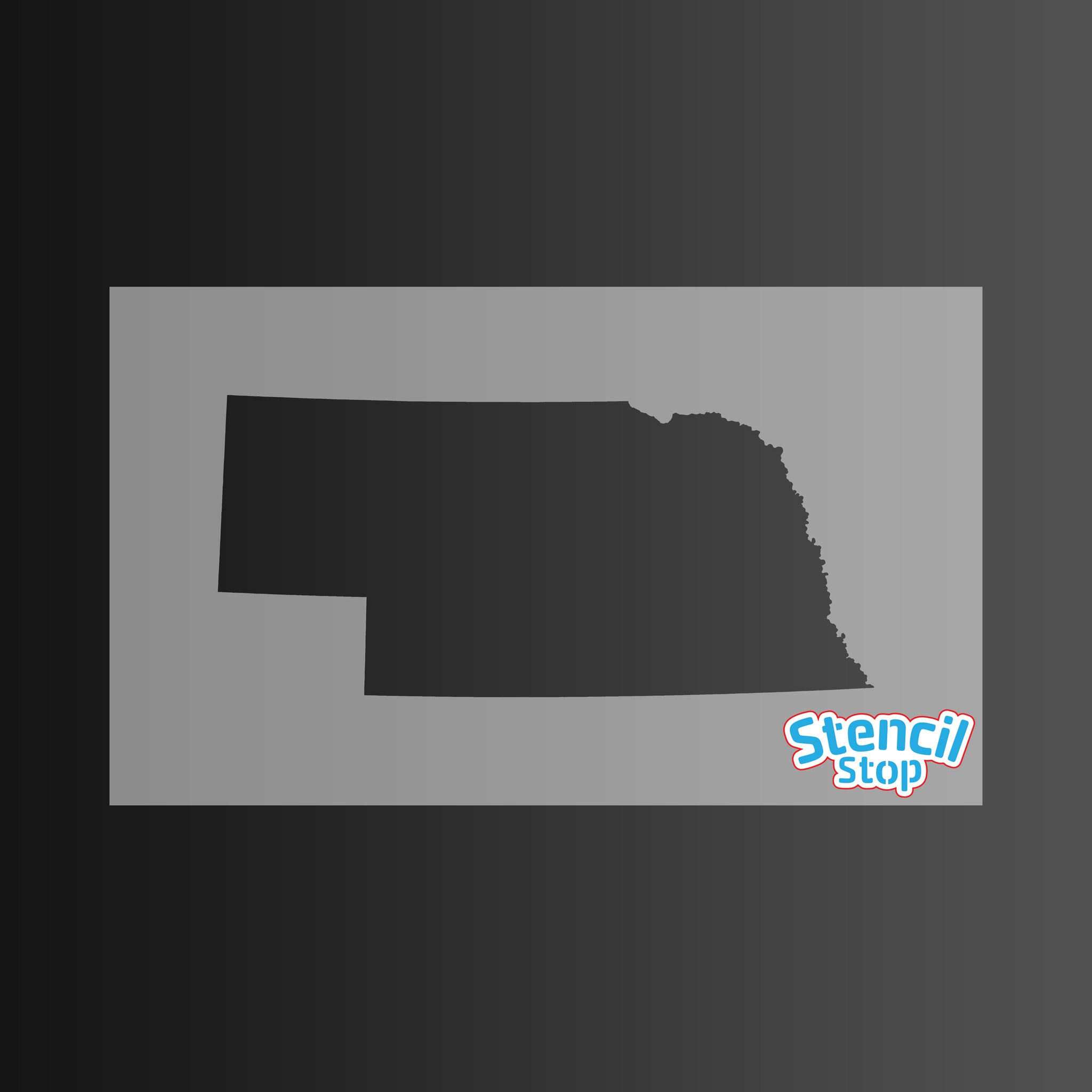 State of Nebraska Shape Stencil