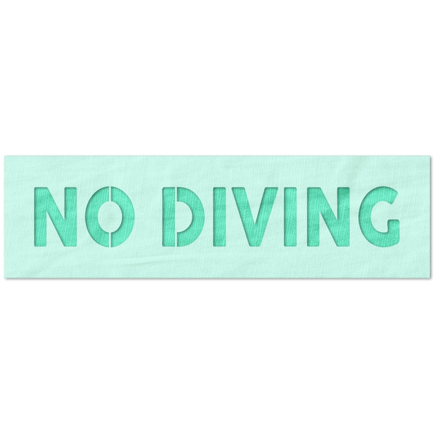 No Diving Sign Stencil