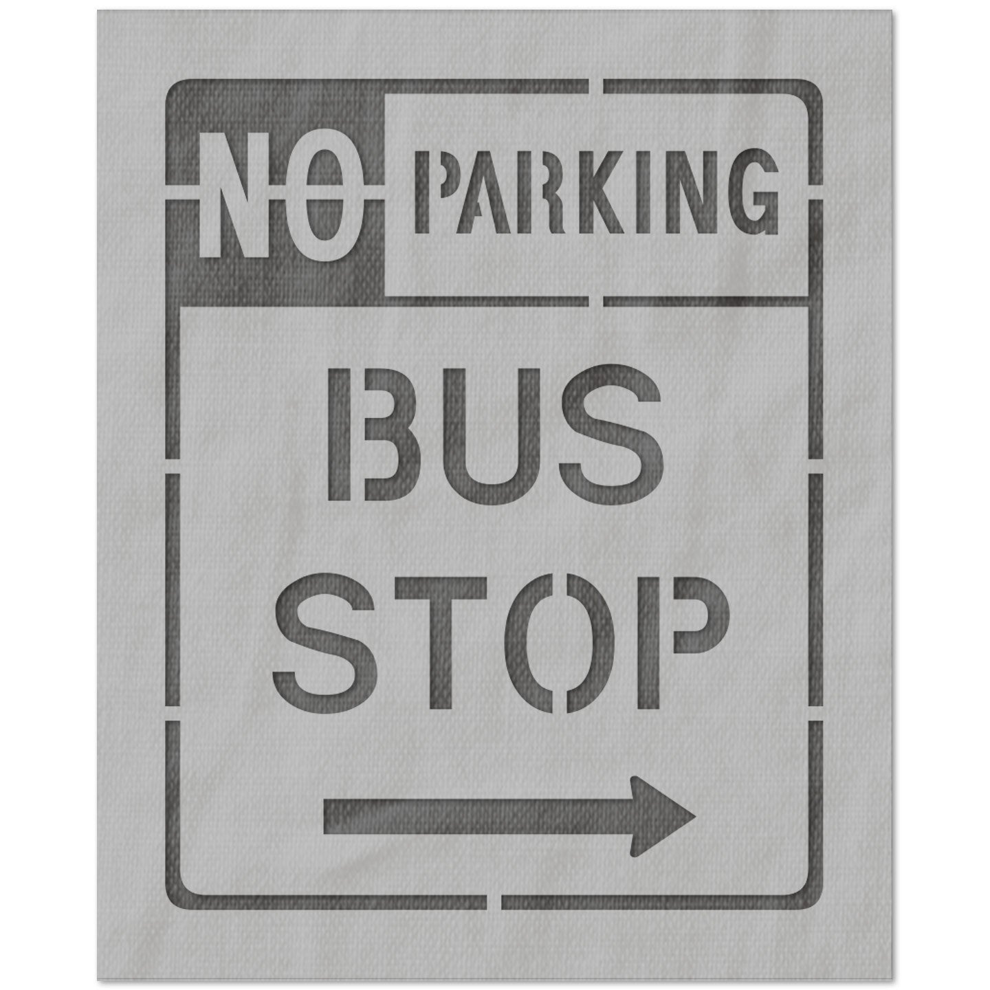 No Parking Bus Stop Sign Stencil