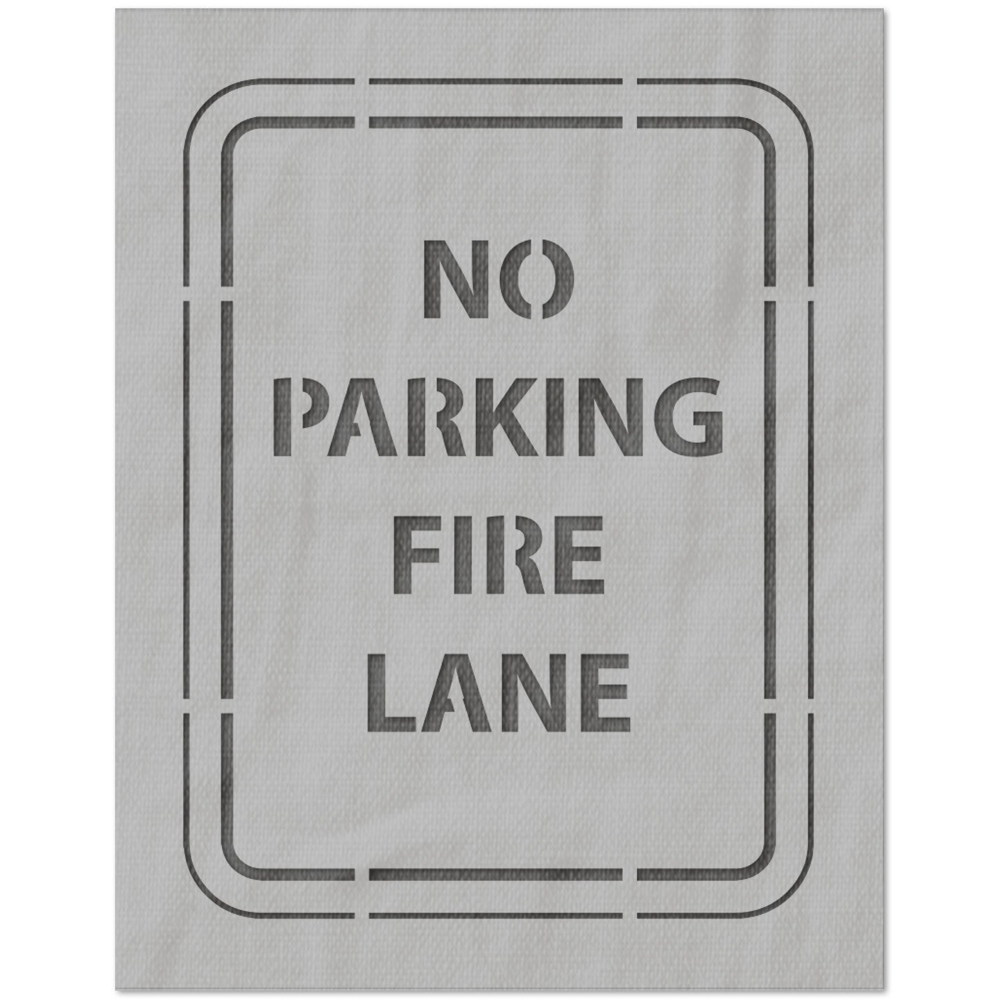 No Parking Fire Lane Sign Stencil